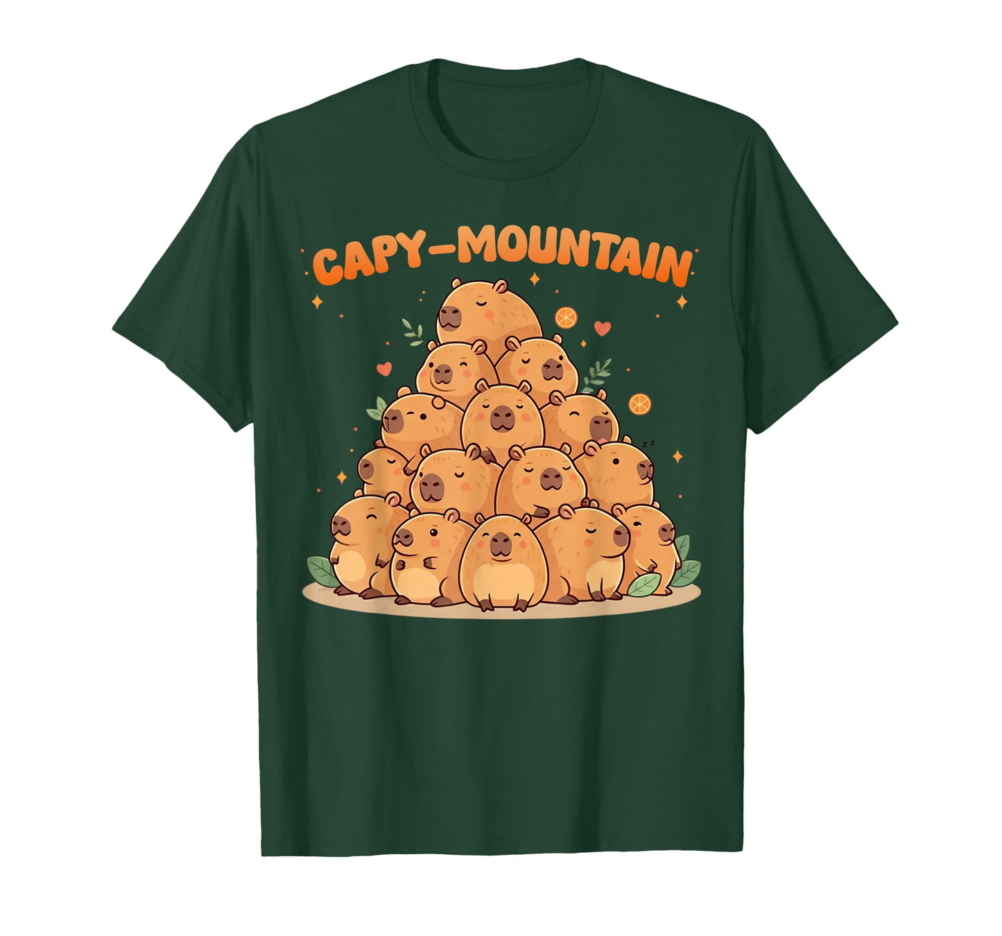 Cozy Capy-Mountain Cute Capybara Lovers Outfit T-Shirt