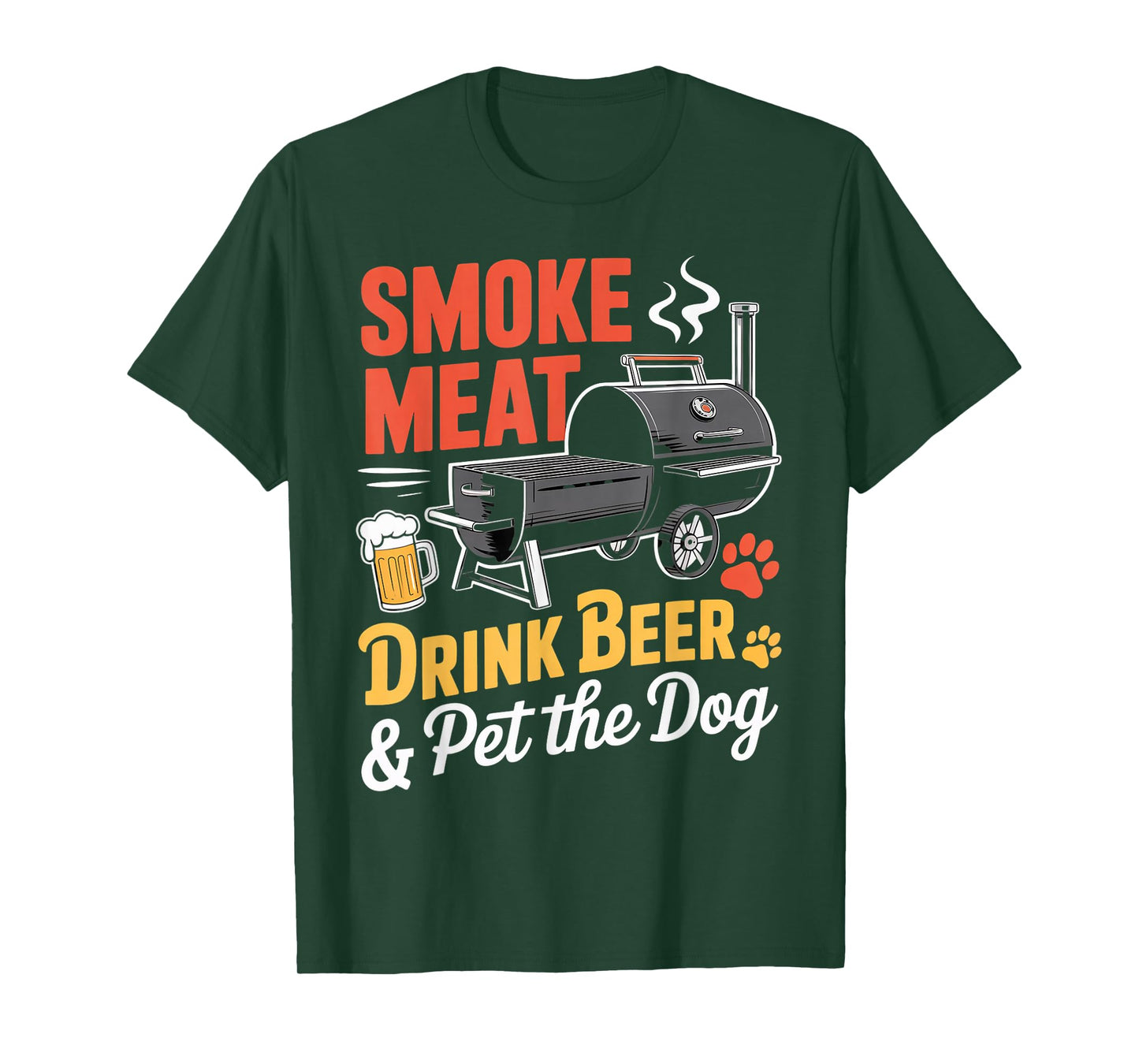 Drink Beer Pet Dog Grill Meat Smoking Grilling Meat Smoker T-Shirt