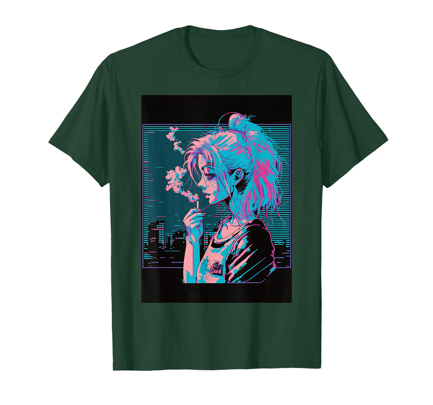 Japanese Vaporwave Sad Anime Girl Indie Aesthetic Otaku T-Shirt