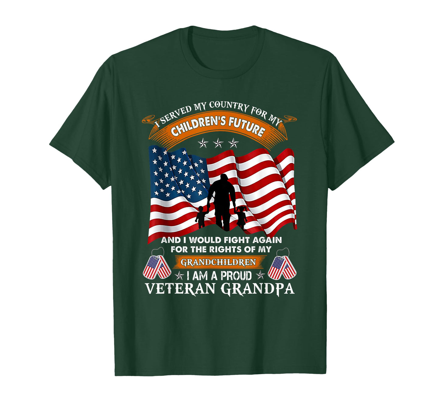 I Served My Country For My Children's Future Veteran Grandpa T-Shirt