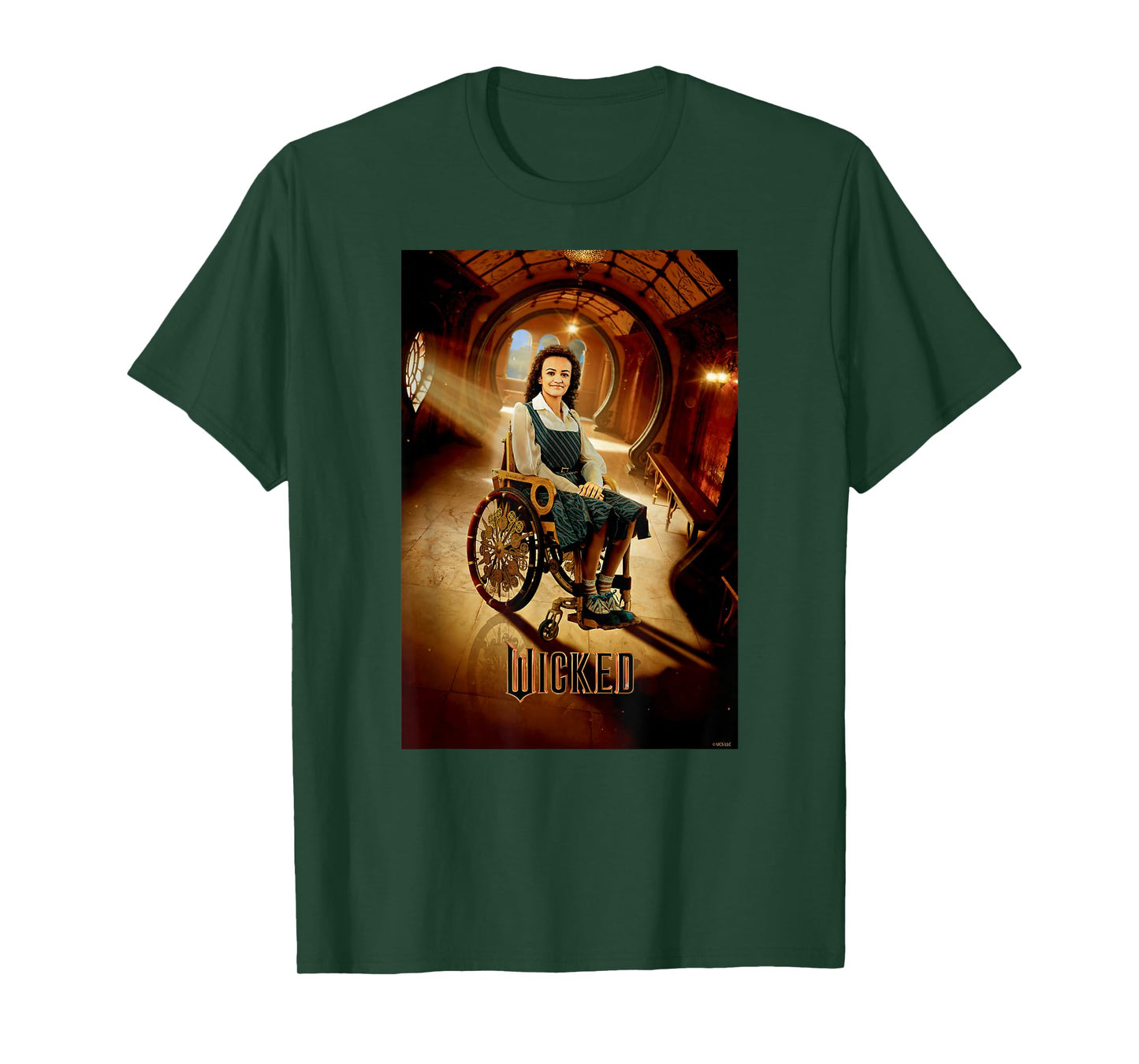 Wicked Unisex Adult Nessarose T-Shirt, Black, Small, Short Sleeve, Movie-Inspired Modern, Official Licensed Design