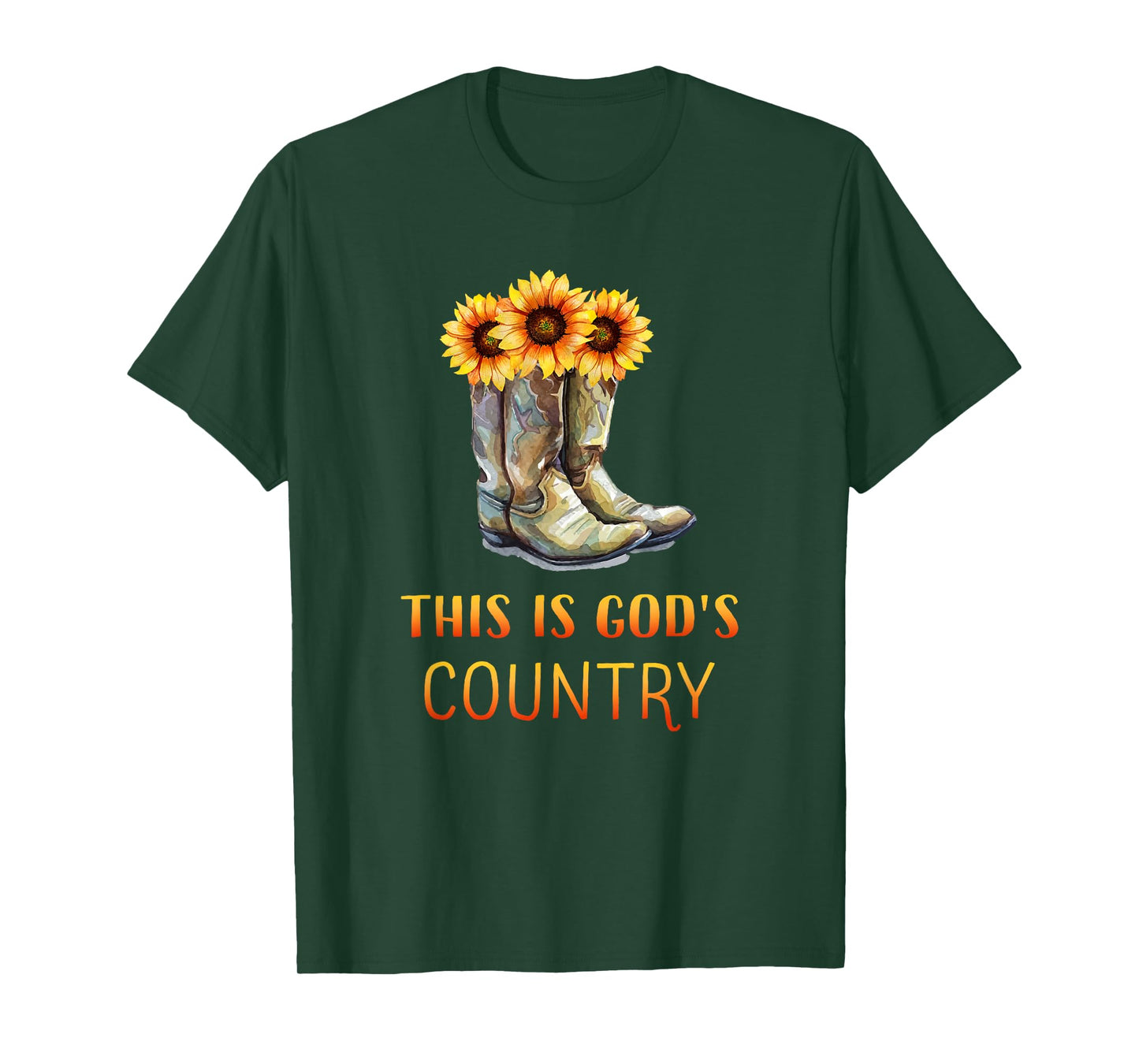 Cowgirl Boots - God's Beautiful Country T-Shirt