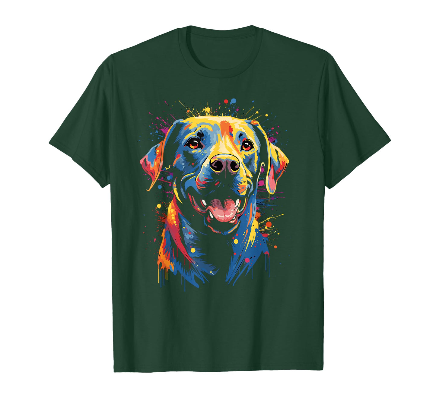 Watercolour Colourful Labrador Labbi T-Shirt