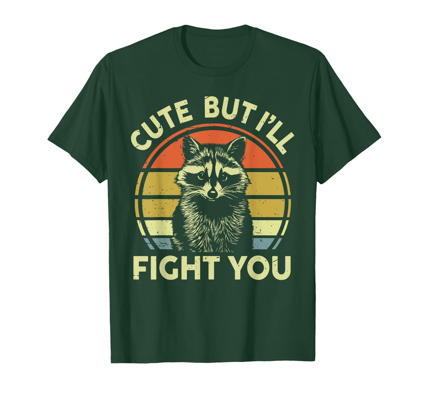 Cute But Ill Fight You Funny Raccoon Boy Toddler Trash Panda T-Shirt