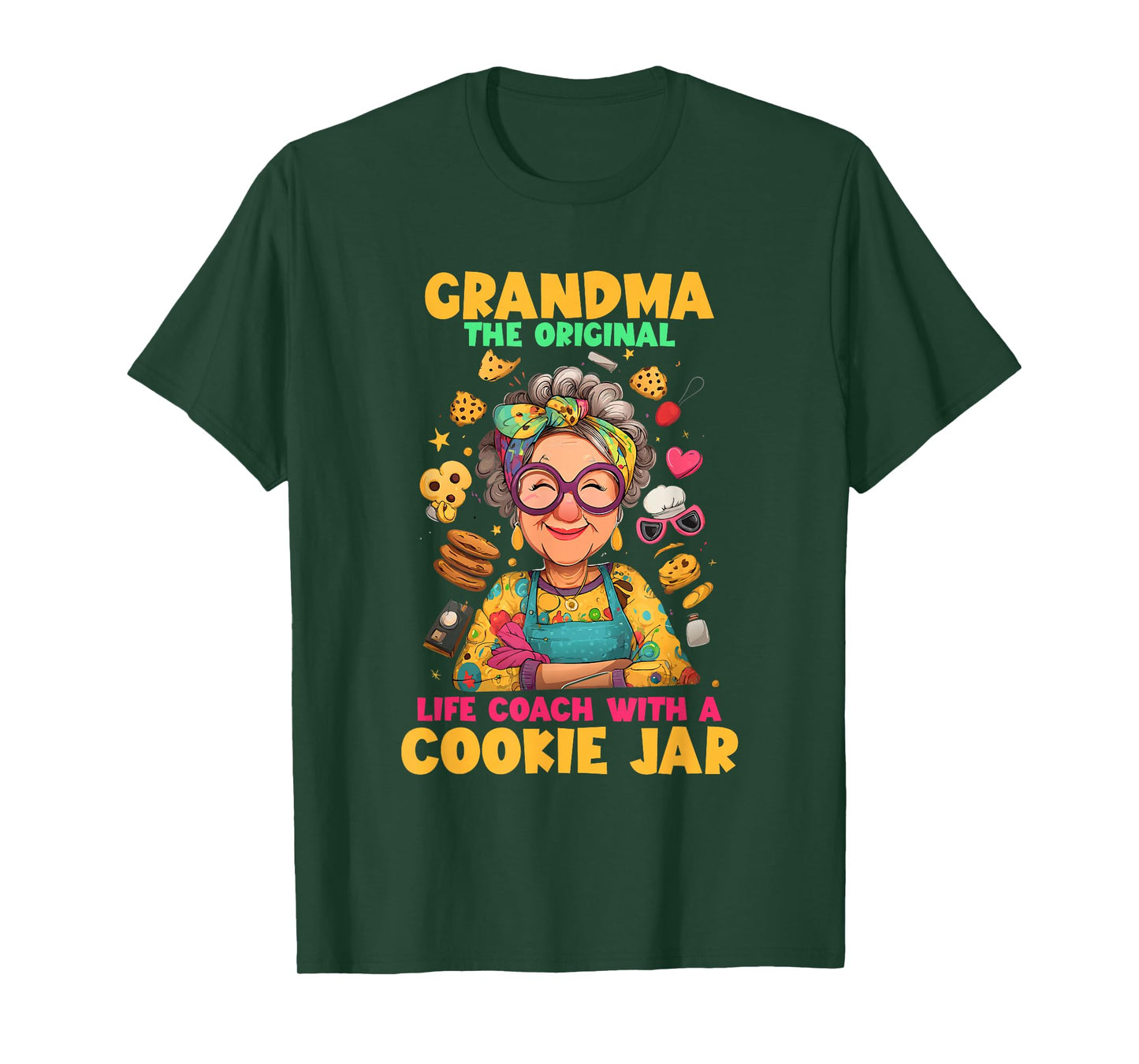 Grandma is The Original Life Coach with a Cookie jar T-Shirt