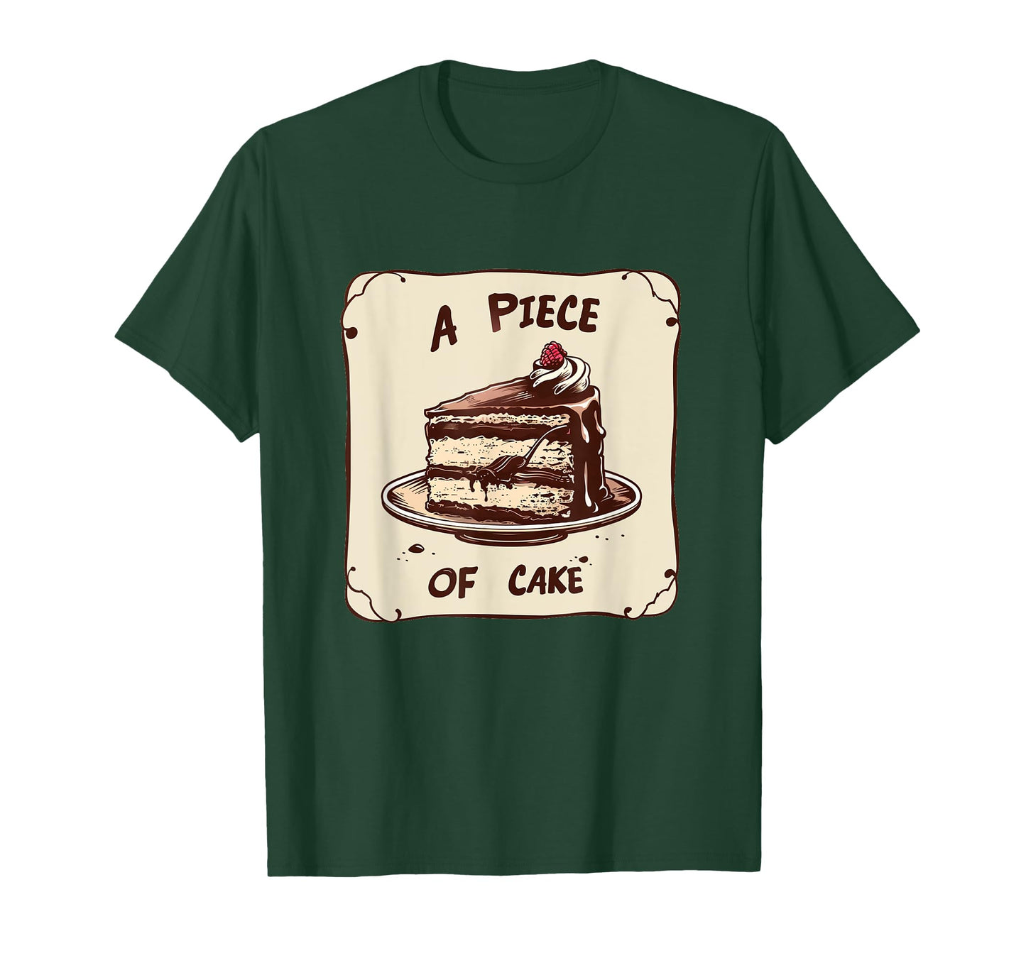 Funny Birthday Cake for Idiom and Piece of Cake Lovers T-Shirt