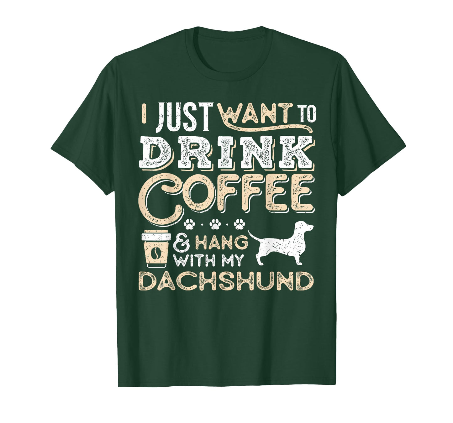 Dachshund Doxie Mom Dad Ich wanna nur hängen Kaffee trinken Gesc T-Shirt