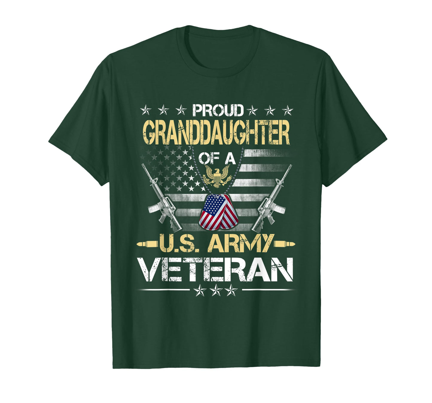 Proud Granddaughter Of A U.S. Army Veteran Flag , Veterans T-Shirt