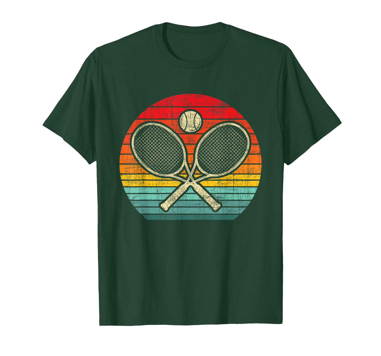 Retro Vintage Crossed Tennis Racket - Sports Lover T-Shirt