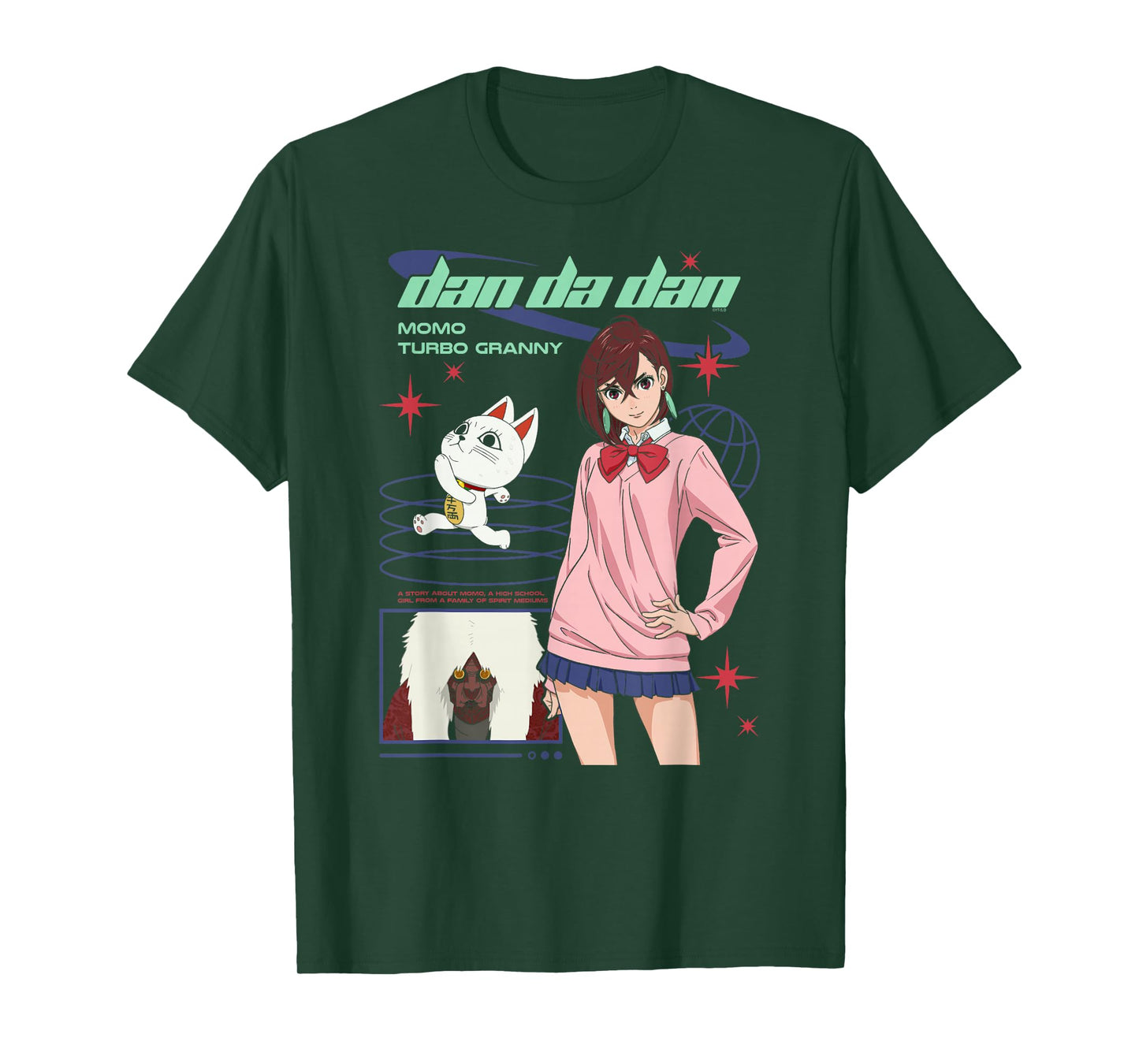 Dan Da Dan Momo and Turbo Granny Y2K Style Anime T-Shirt