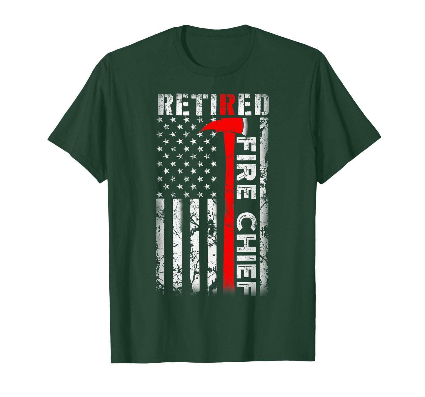 Firefighter American flag with Axe Retired Fire Chief gifts T-Shirt