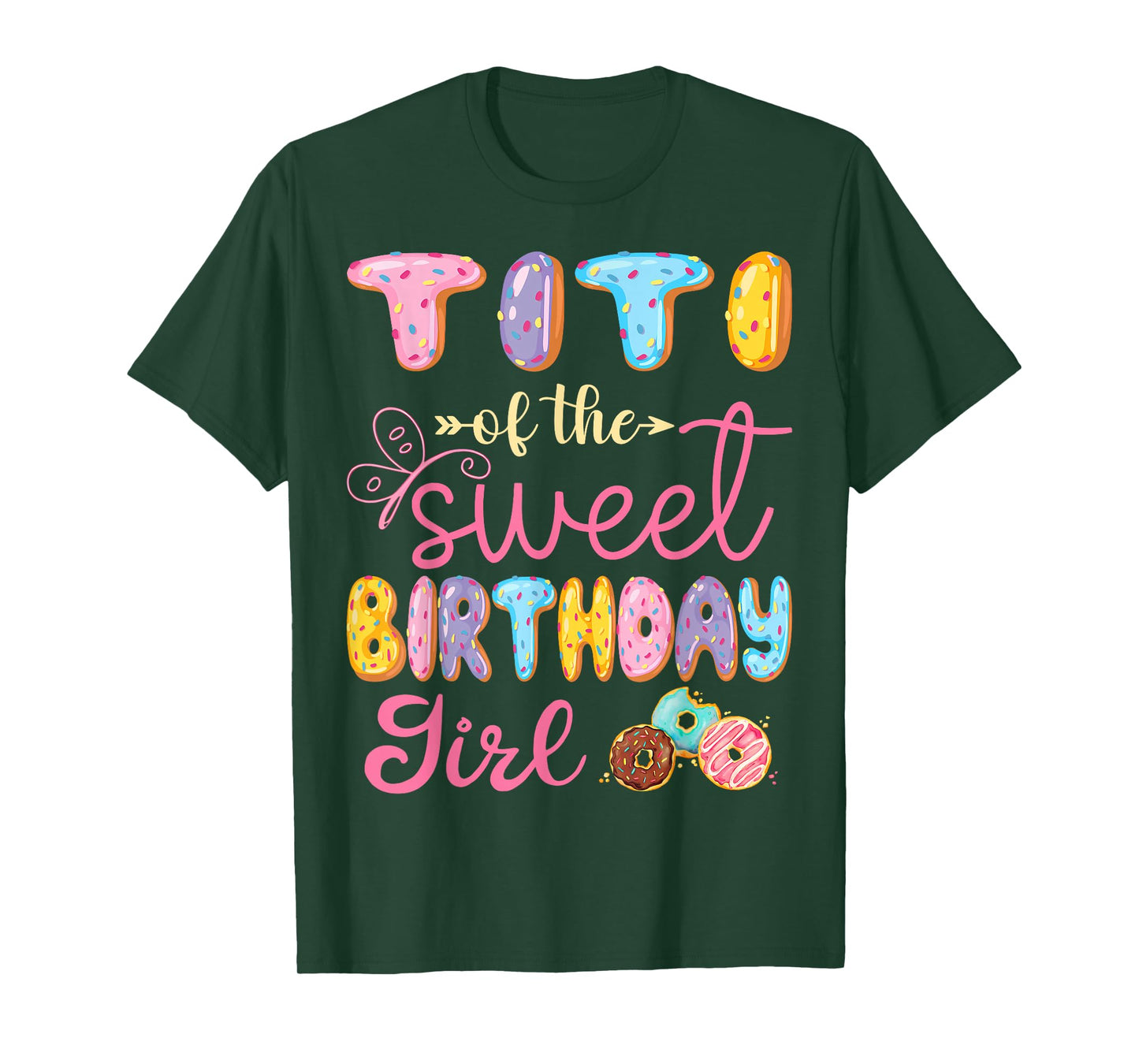 Titi Of The Sweet Birthday Girl Donut Lover Party T-Shirt