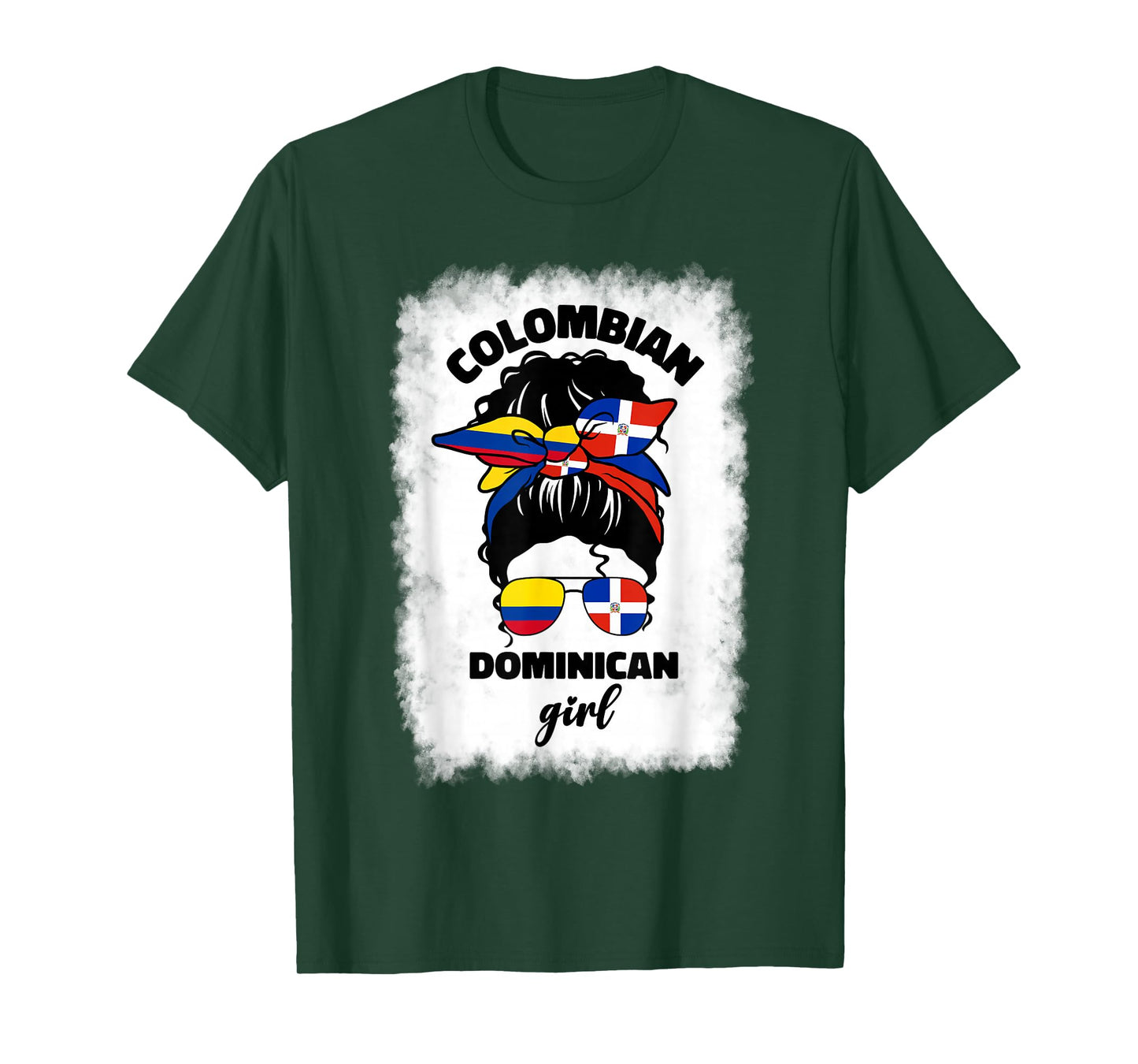 Half Dominican And Colombian Colombia Flag Girl Girls Mix T-Shirt