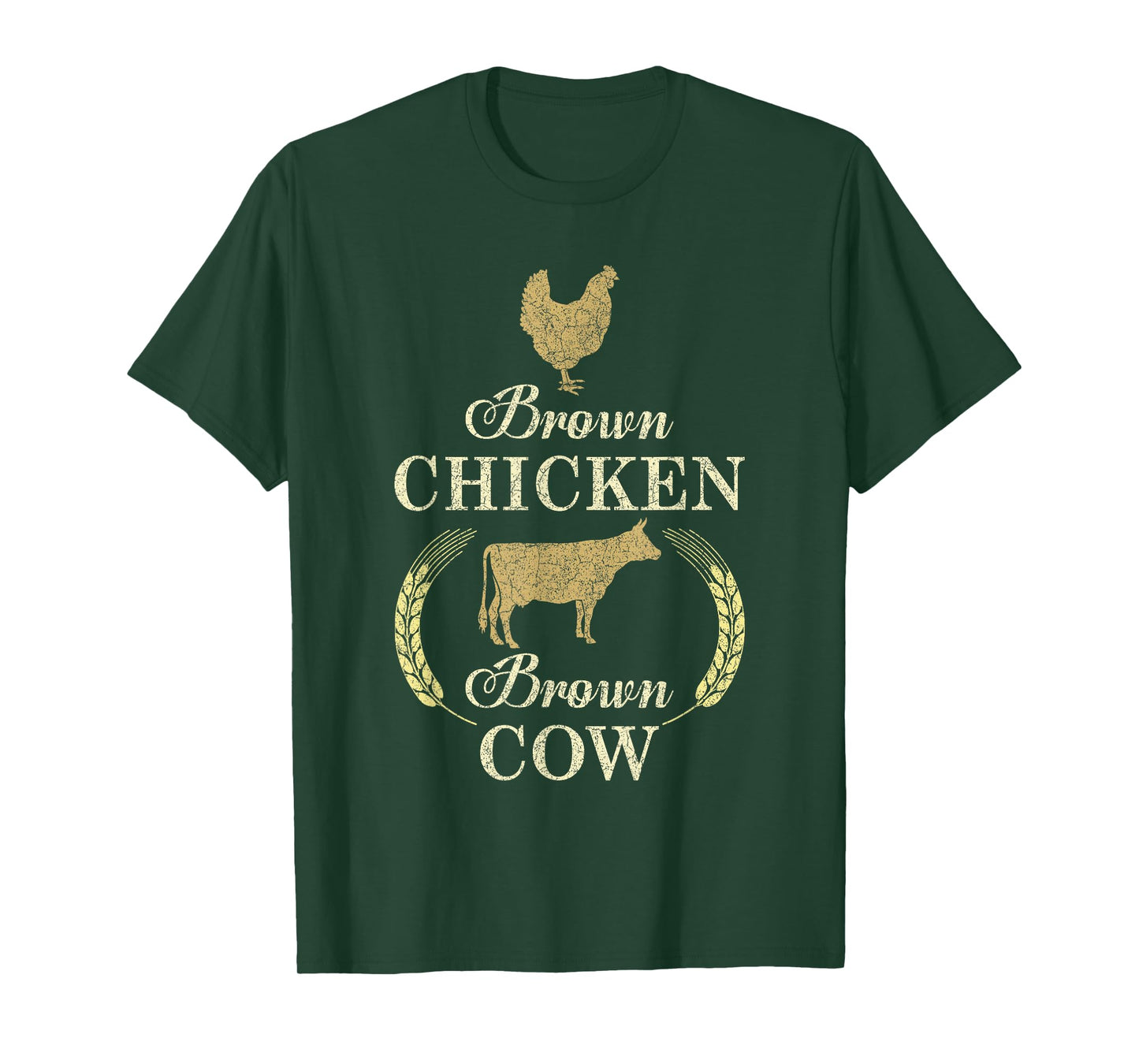 Brown Chicken Brown Cow Animals Lover Farmer T-Shirt