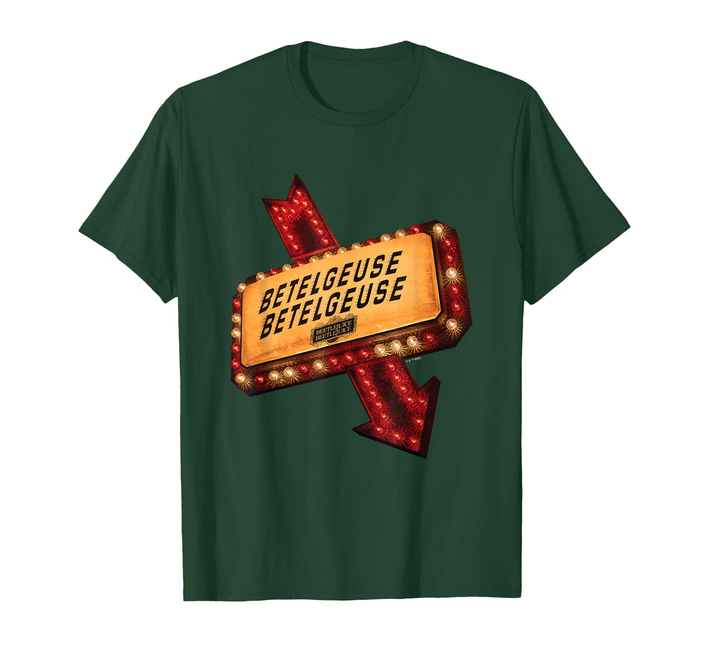 Beetlejuice Beetlejuice Light Sign Logo Vintage T-Shirt