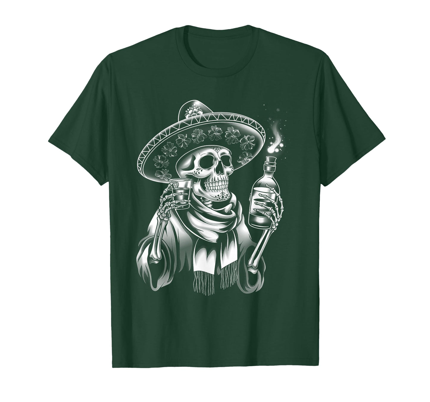 Mexico Vintage Skeleton Tequila Dia De Los Muertos Mexican T-Shirt