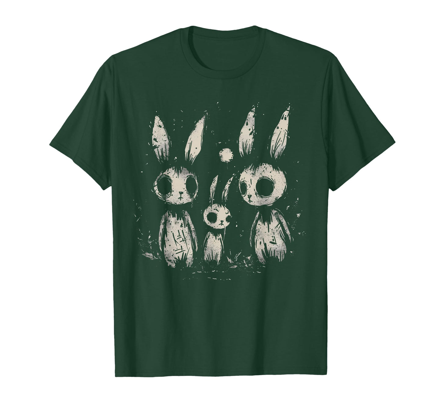 Creepy Cute Bunny Rabbits Horror Goth Grunge Alt Aesthetic T-Shirt
