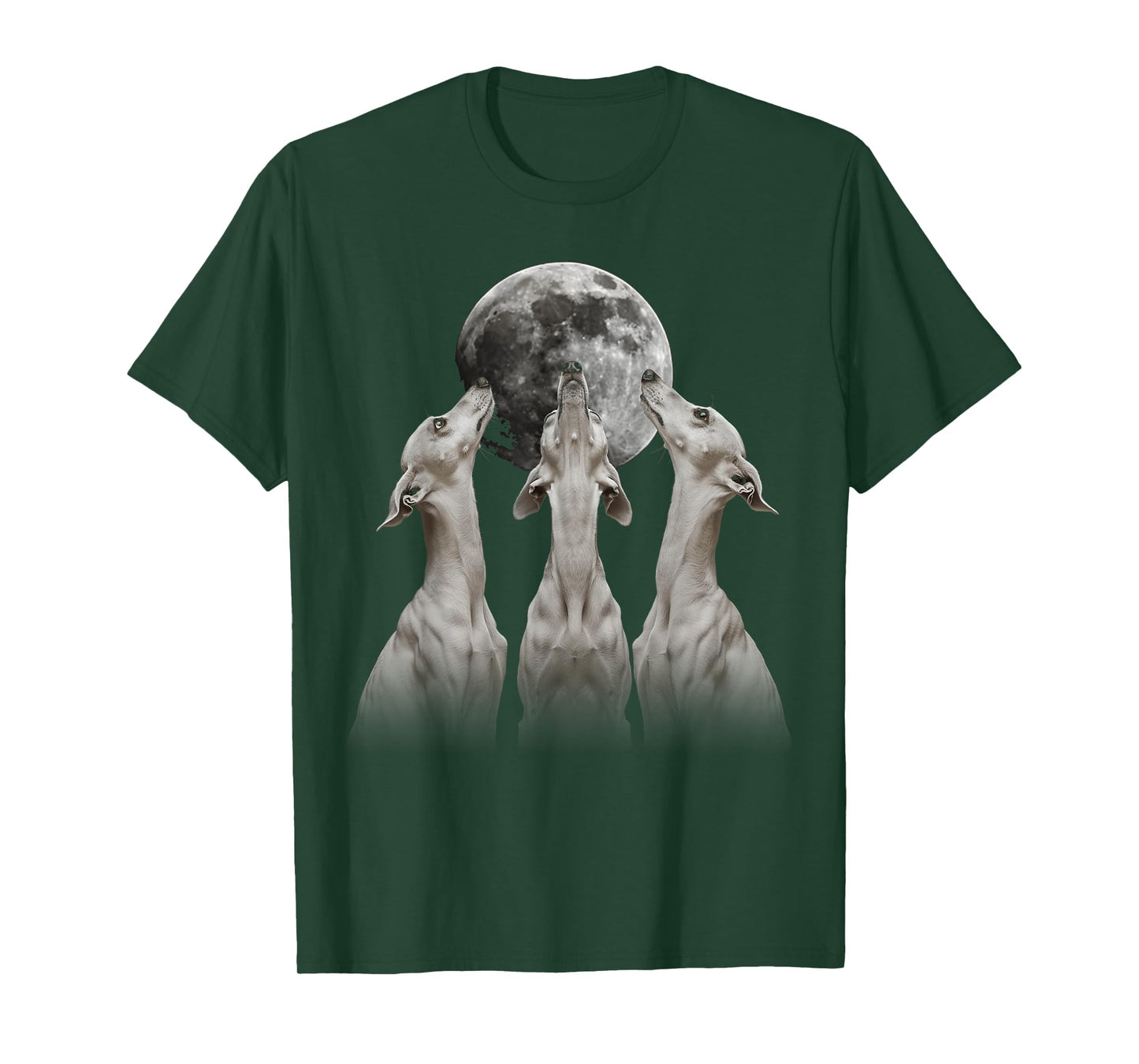 Italian Greyhound Dog Howling Moon T-Shirt