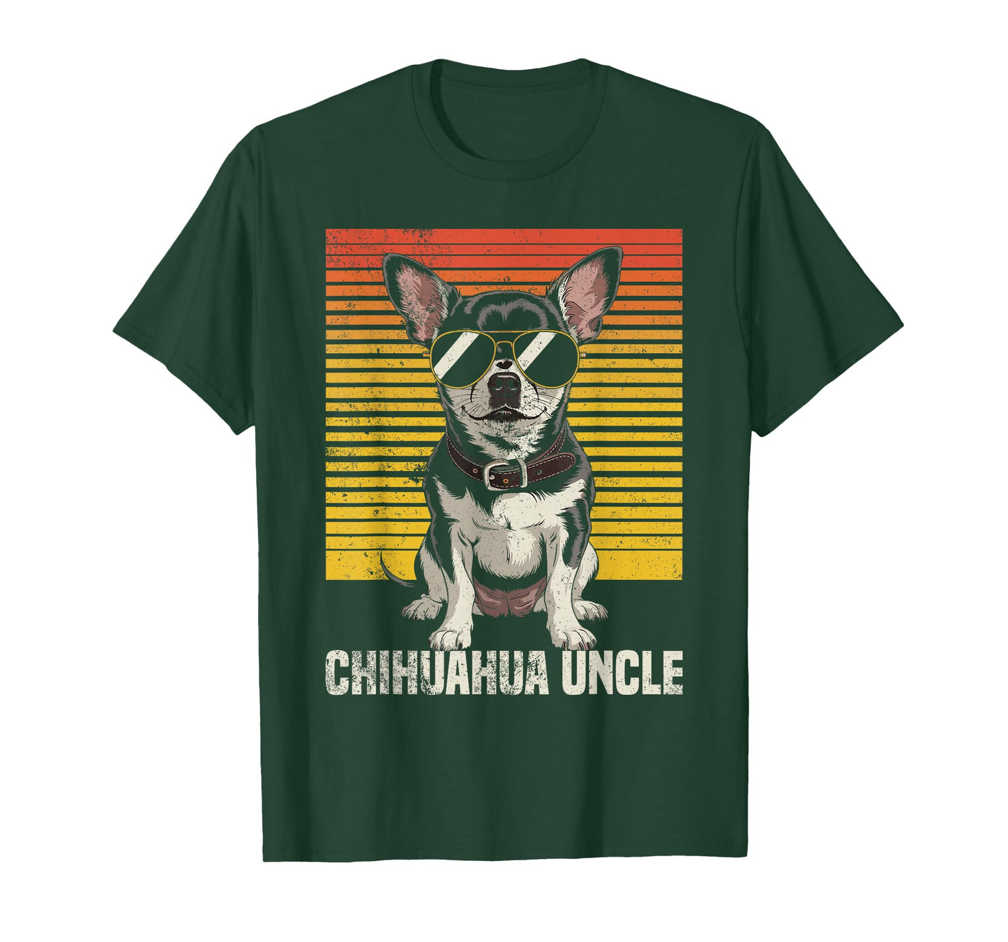 Cool Retro Chihuahua Uncle Funny Vintage Dog Owner T-Shirt