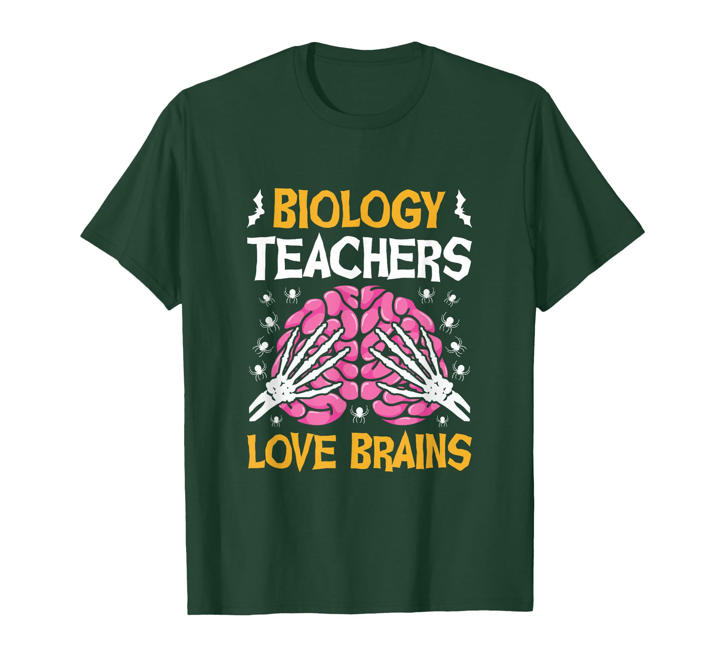 Biology Teacher Love Brains Funny Halloween School T-Shirt