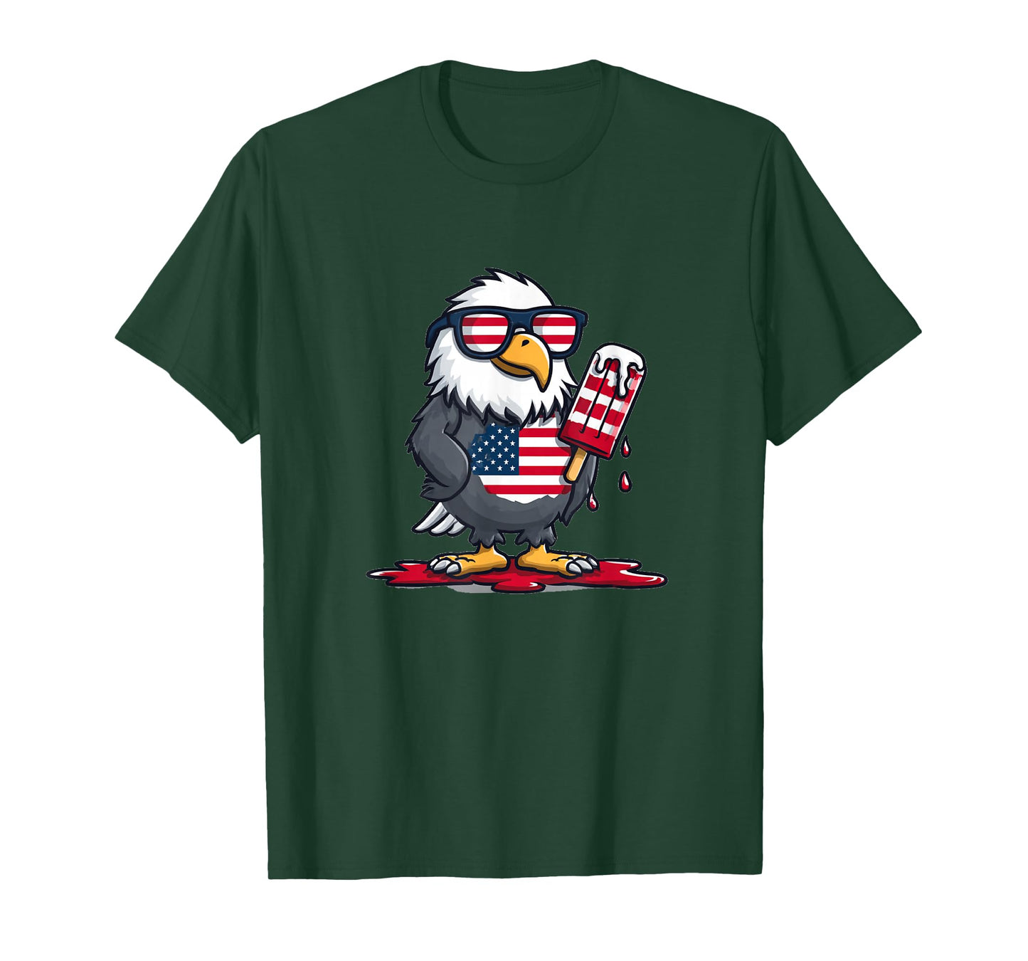Summer Eagle with Patriotic Popsicle Costume T-Shirt