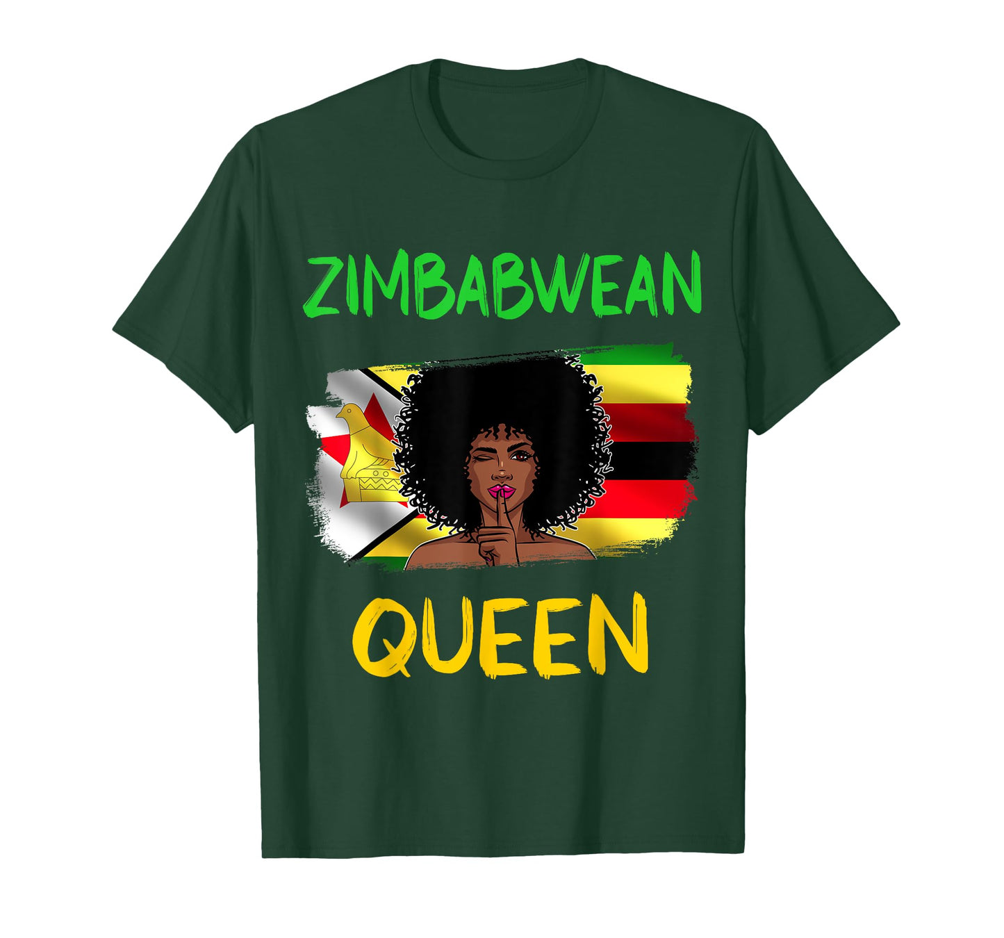 Zimbabwean Queen Zimbabwe Flag Zimbabwean Girl Pride T-Shirt