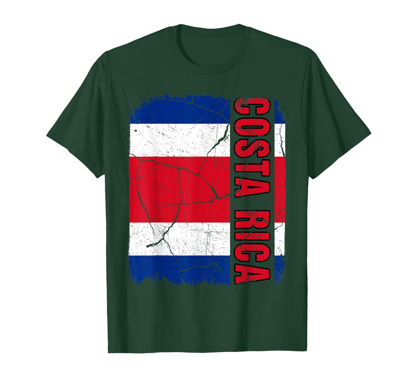 Vintage Costa Rican Flag Costa Rica Pride Root Heritage Gift T-Shirt