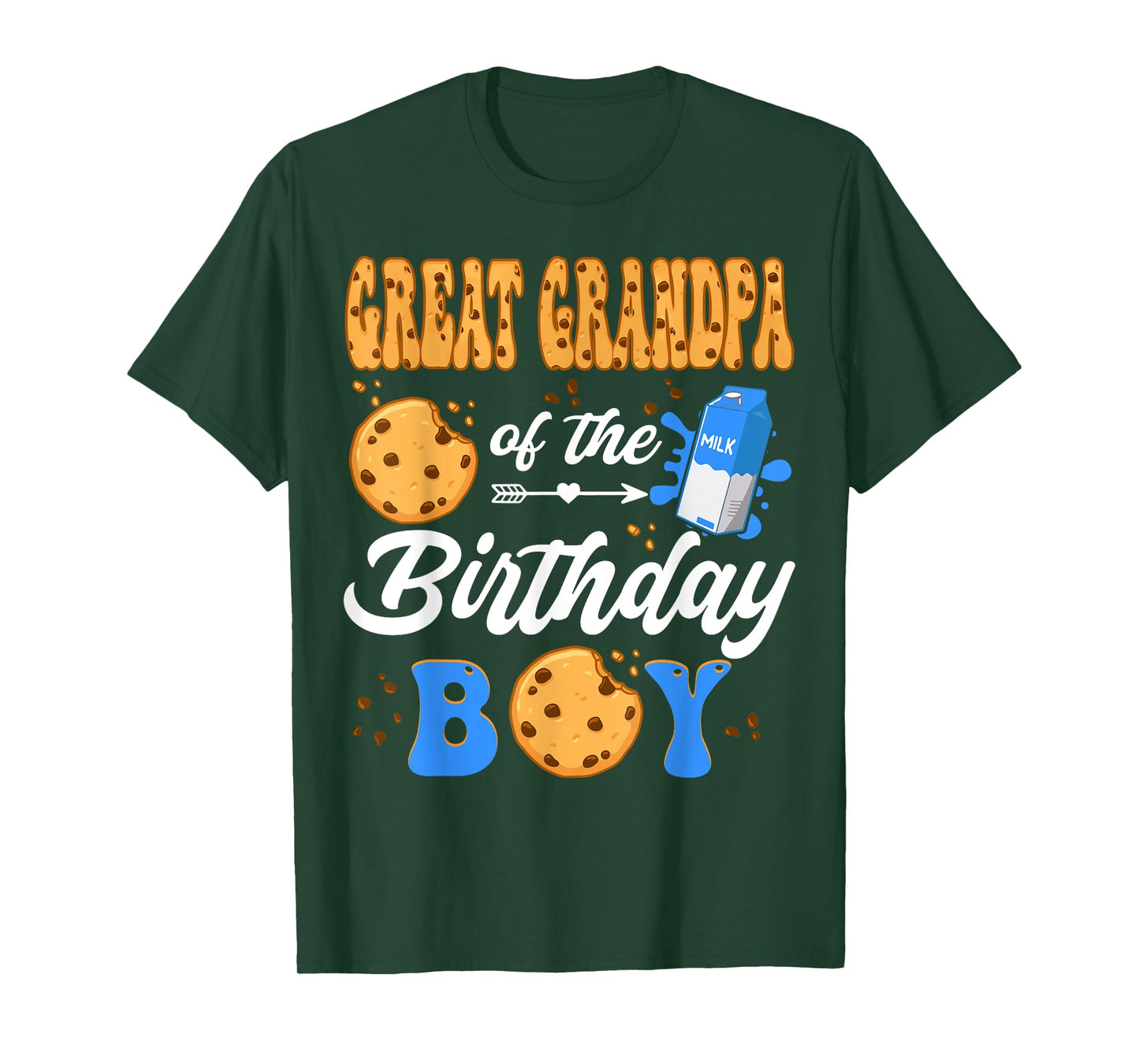 Great Grandpa Of The Birthday Boy Milk Cookies 1St Birthday T-Shirt