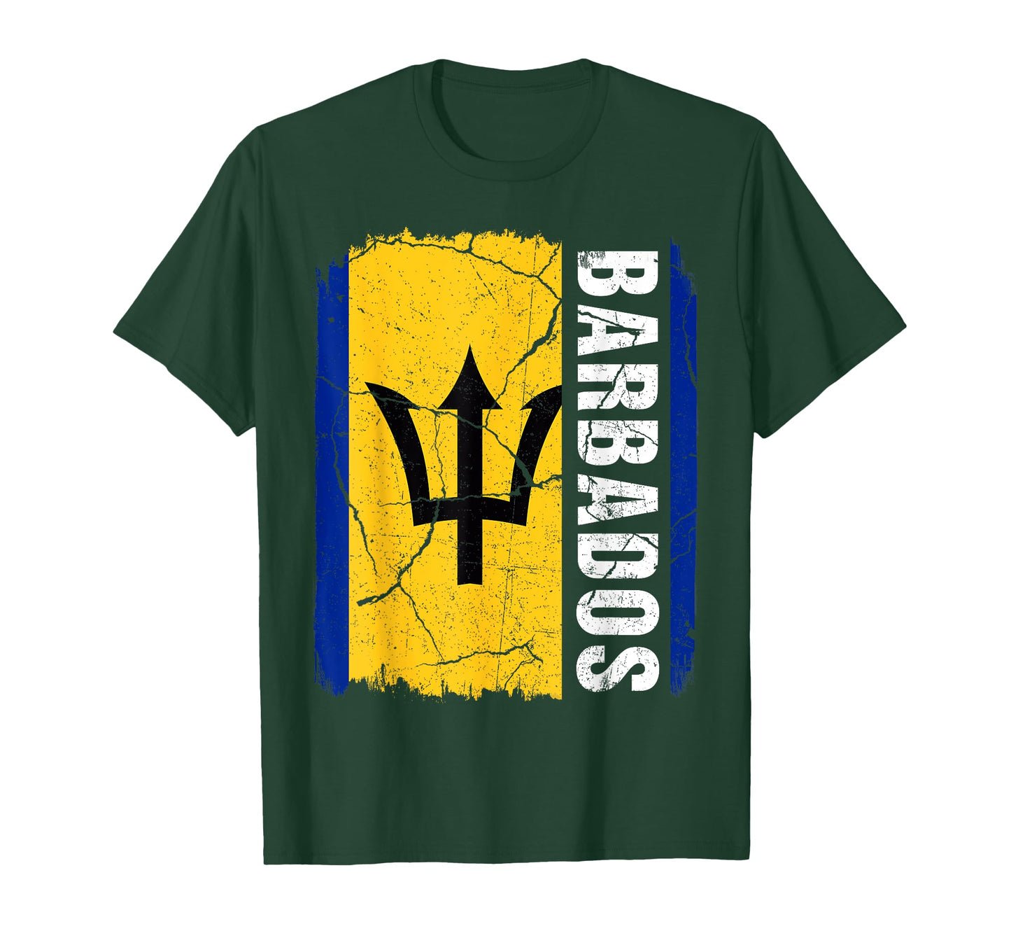 Vintage Barbadian Flag Barbados Pride Roots Heritage T-Shirt