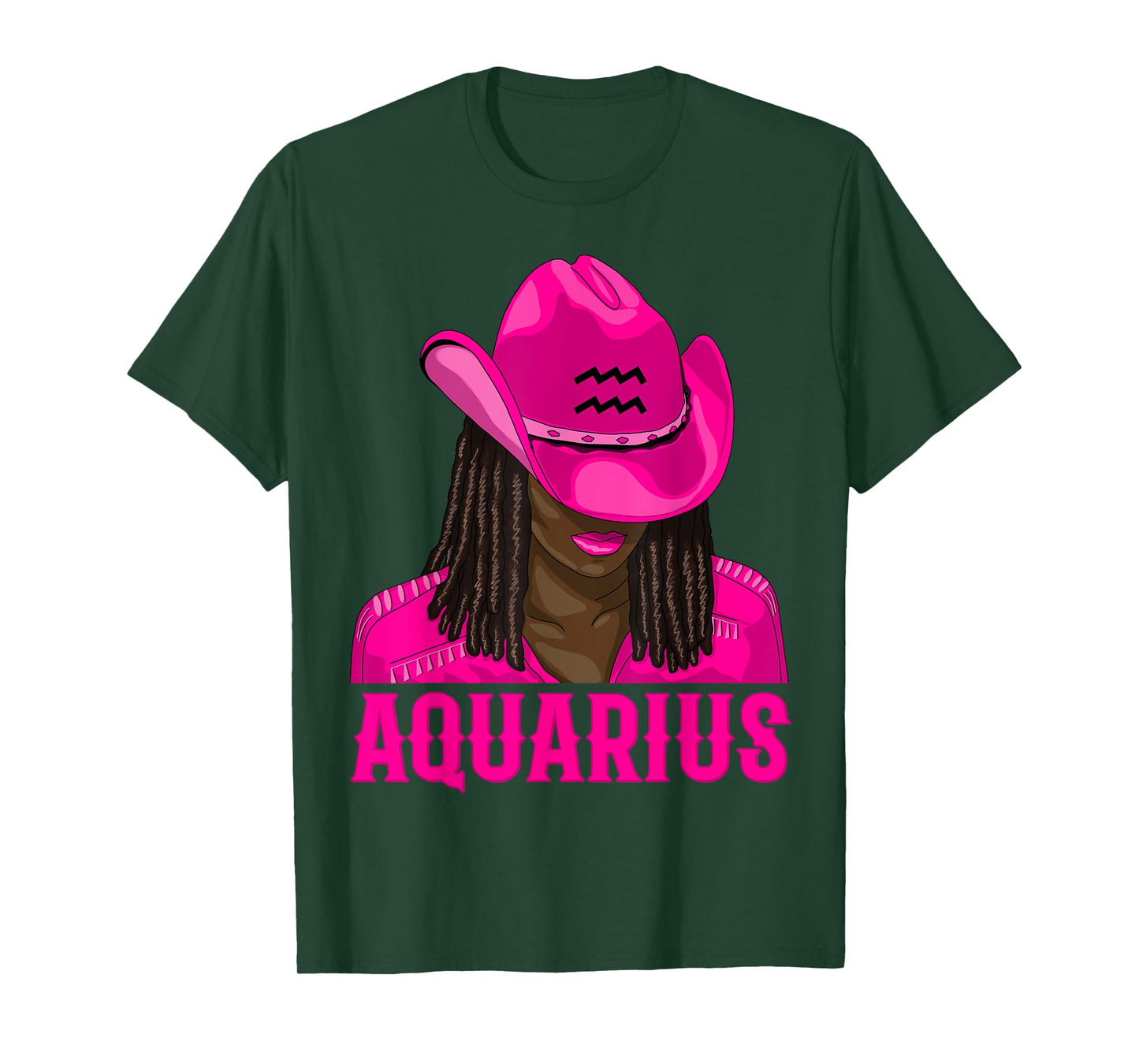 Aquarius Western Cowgirl African American Black Women T-Shirt