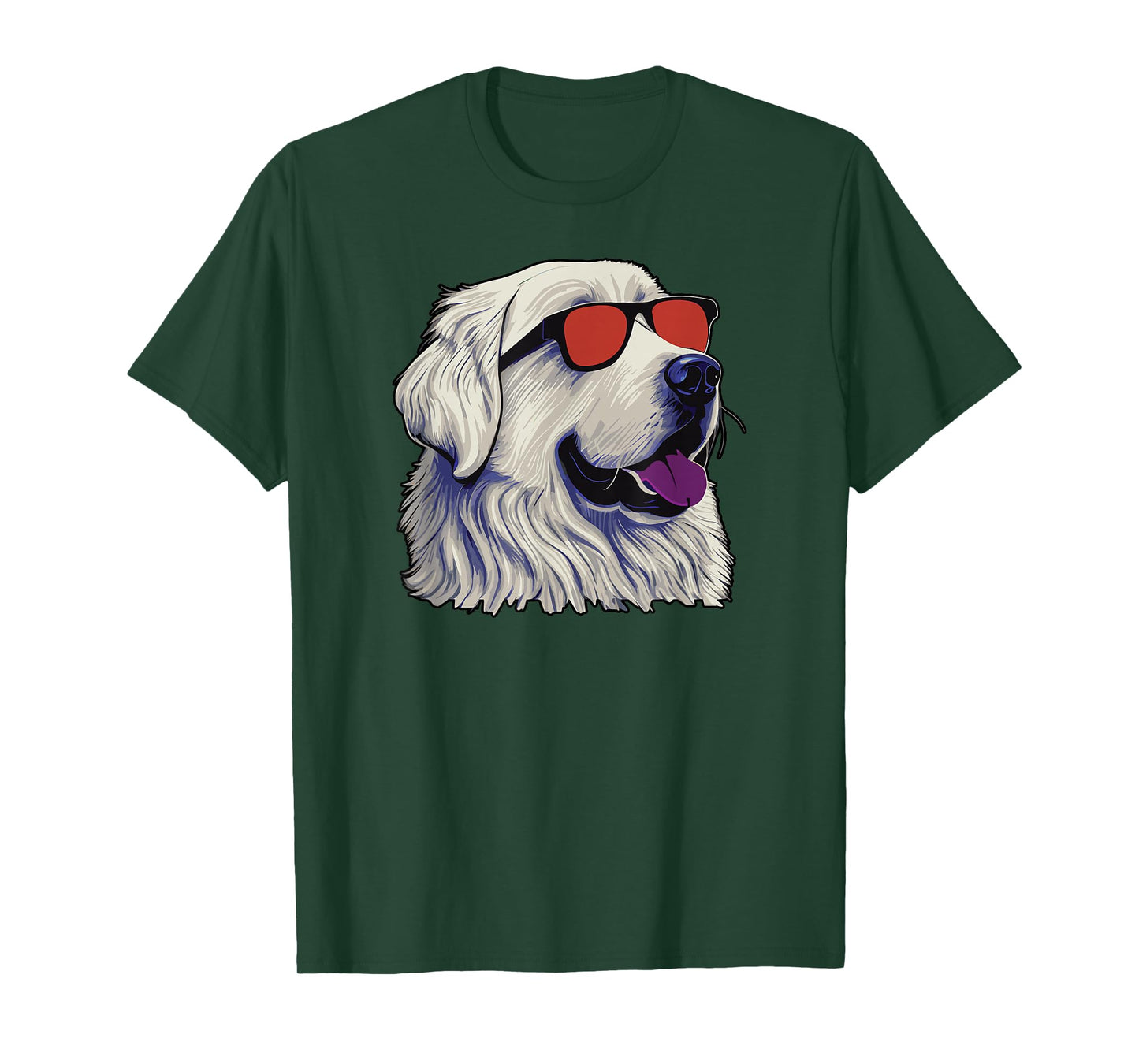 Dad Mom Cool Dog Sunglasses - Great Pyrenees T-Shirt