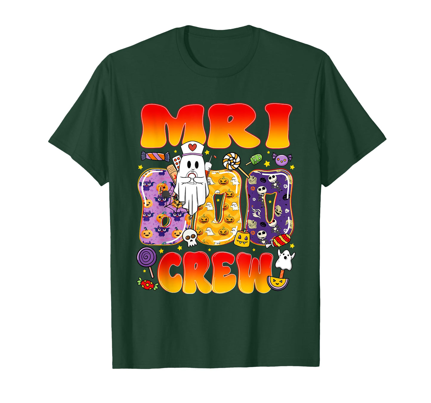 MRI Boo Crew MRI Tech Funny Halloween T-Shirt