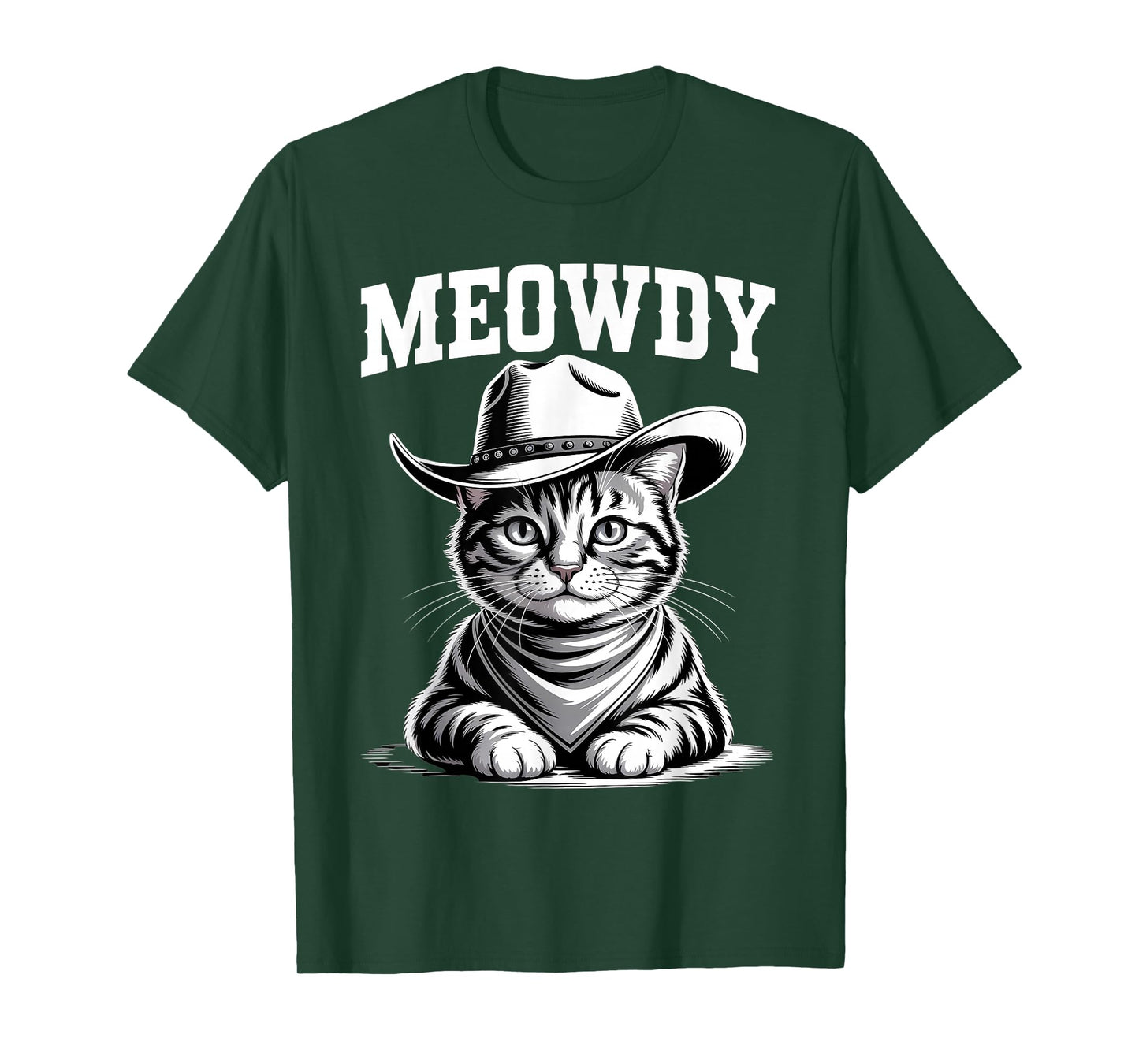 Meowdy Cat Funny Western Country Vintage Cowboy Cat T-Shirt