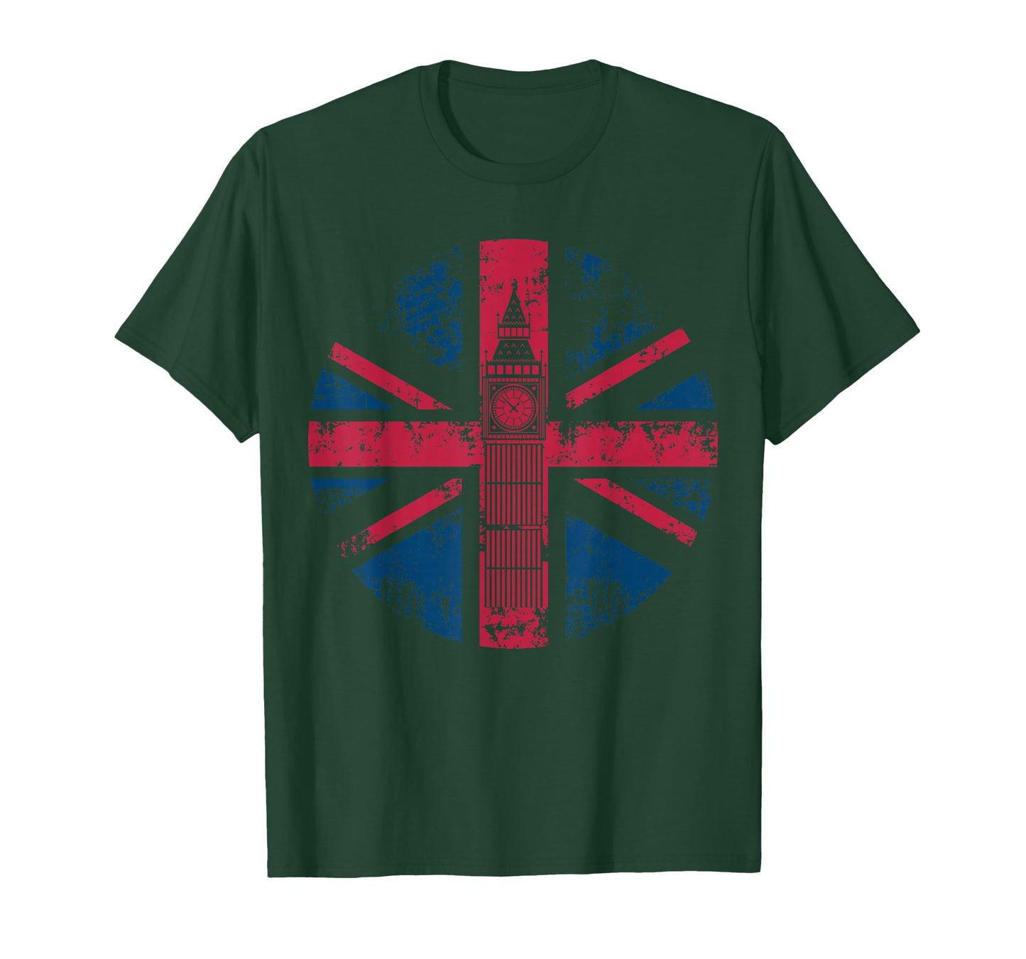 London Big Ben Union Jack Vintage UK Flag British Gift T-Shirt