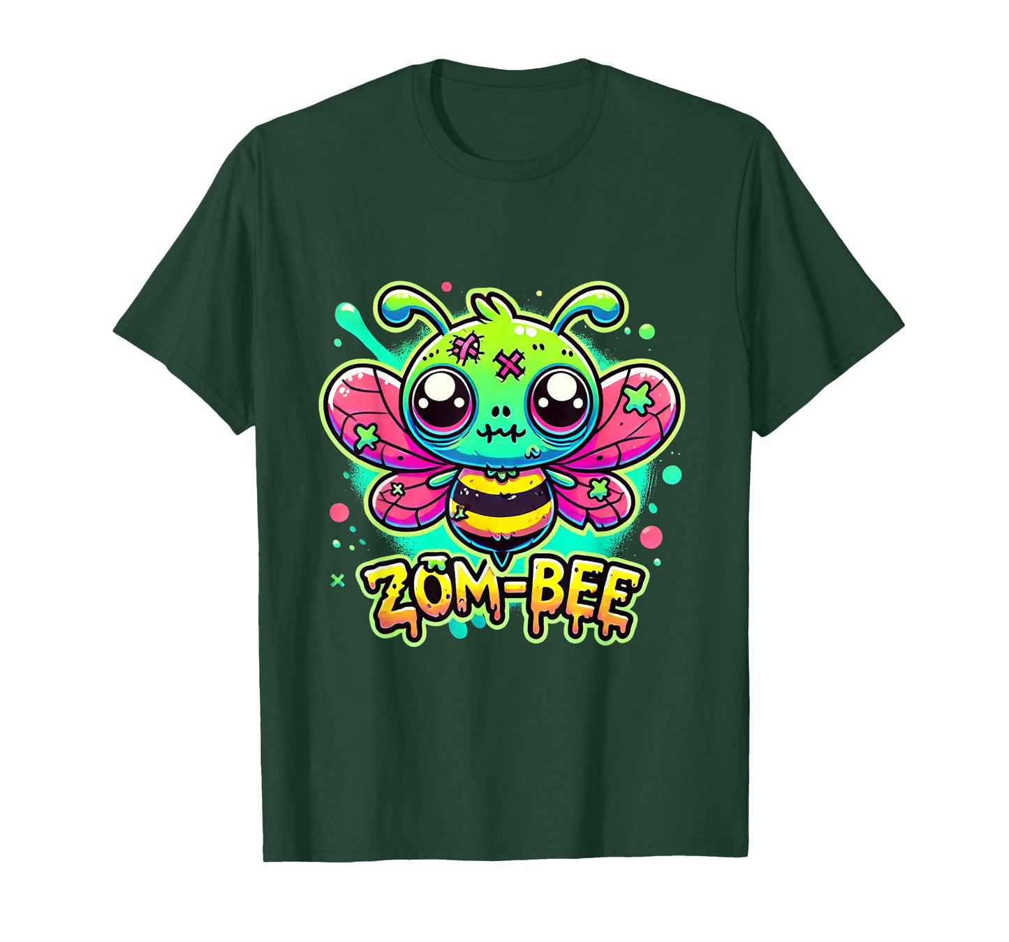 Zom-Bee Cute Halloween Creepy Zombie Bee Cartoon T-Shirt