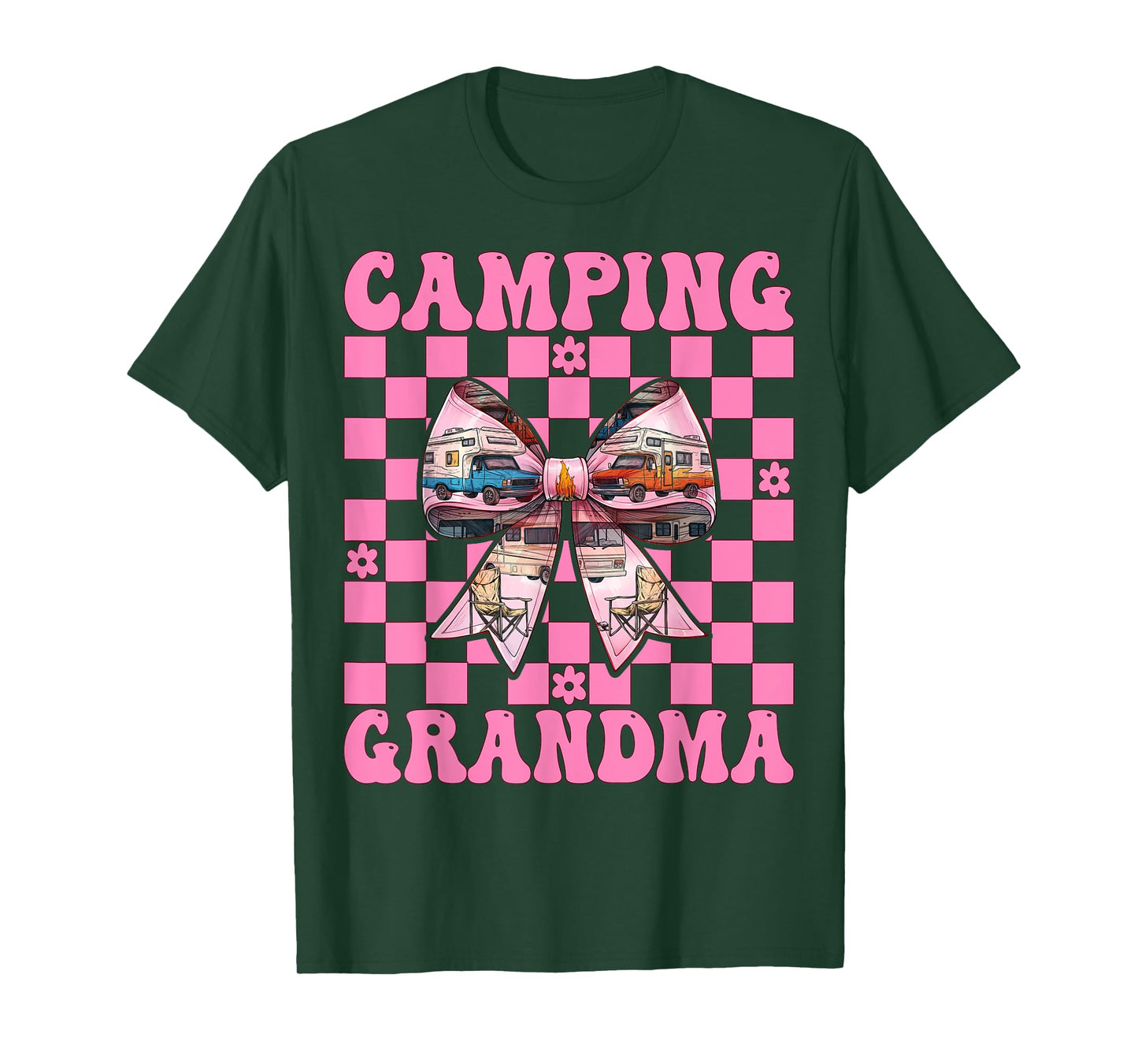 Camping Grandma RV Camping Camper Motorhome Nana Coquette T-Shirt