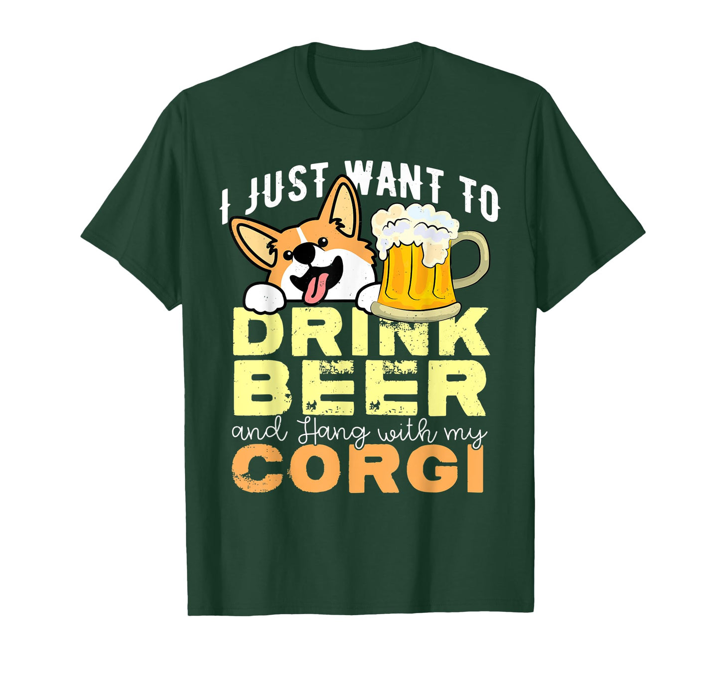 Corgi Dad Shirt Funny Father's Day Dog Lover Gift Beer Men Women T-Shirt