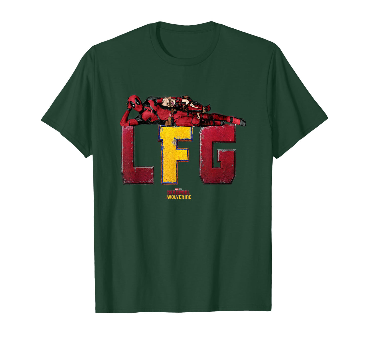 Marvel Deadpool & Wolverine LFG Deadpool & Dogpool Chilling T-Shirt