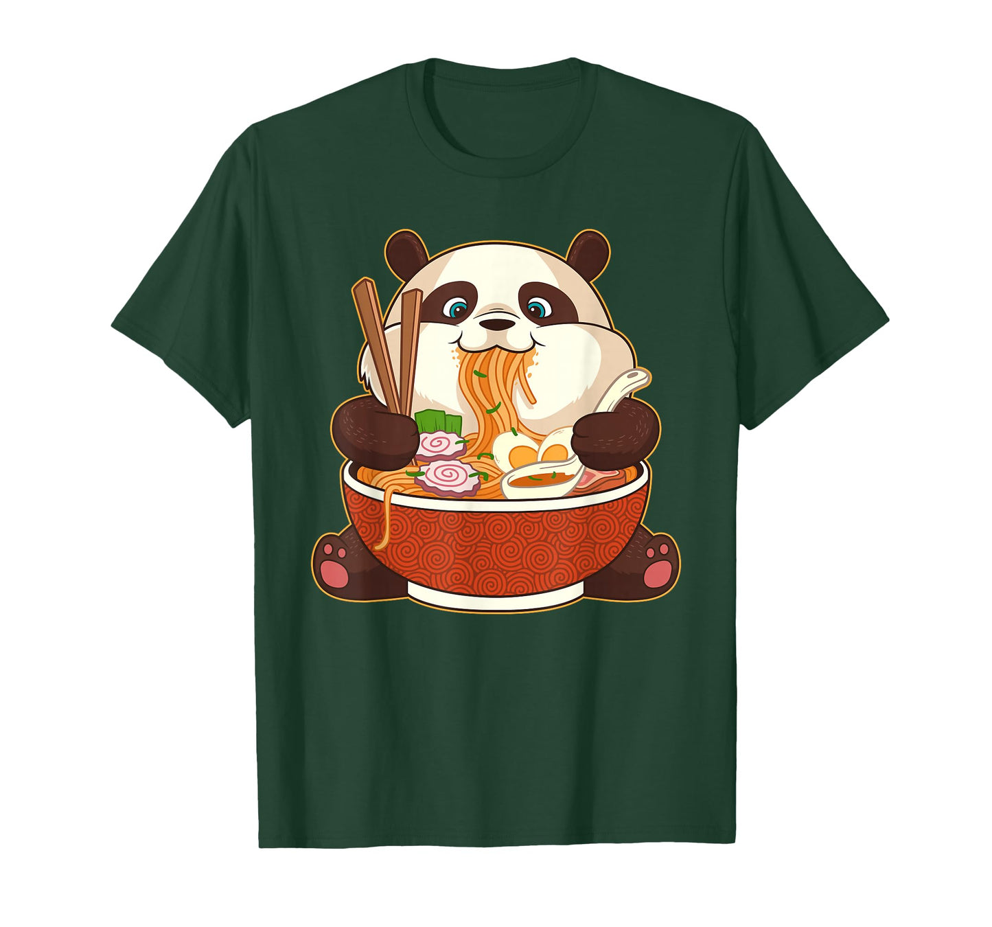 Kawaii Cute Anime Panda Otaku Japanese Ramen Noodle T-Shirt
