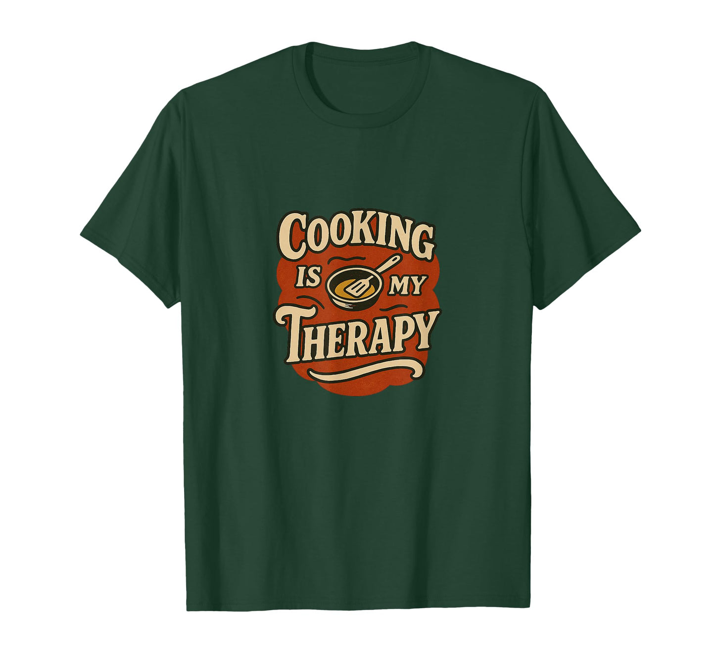 Cooking is My Therapy Colorful Kitchen Art for Food Lovers T-Shirt