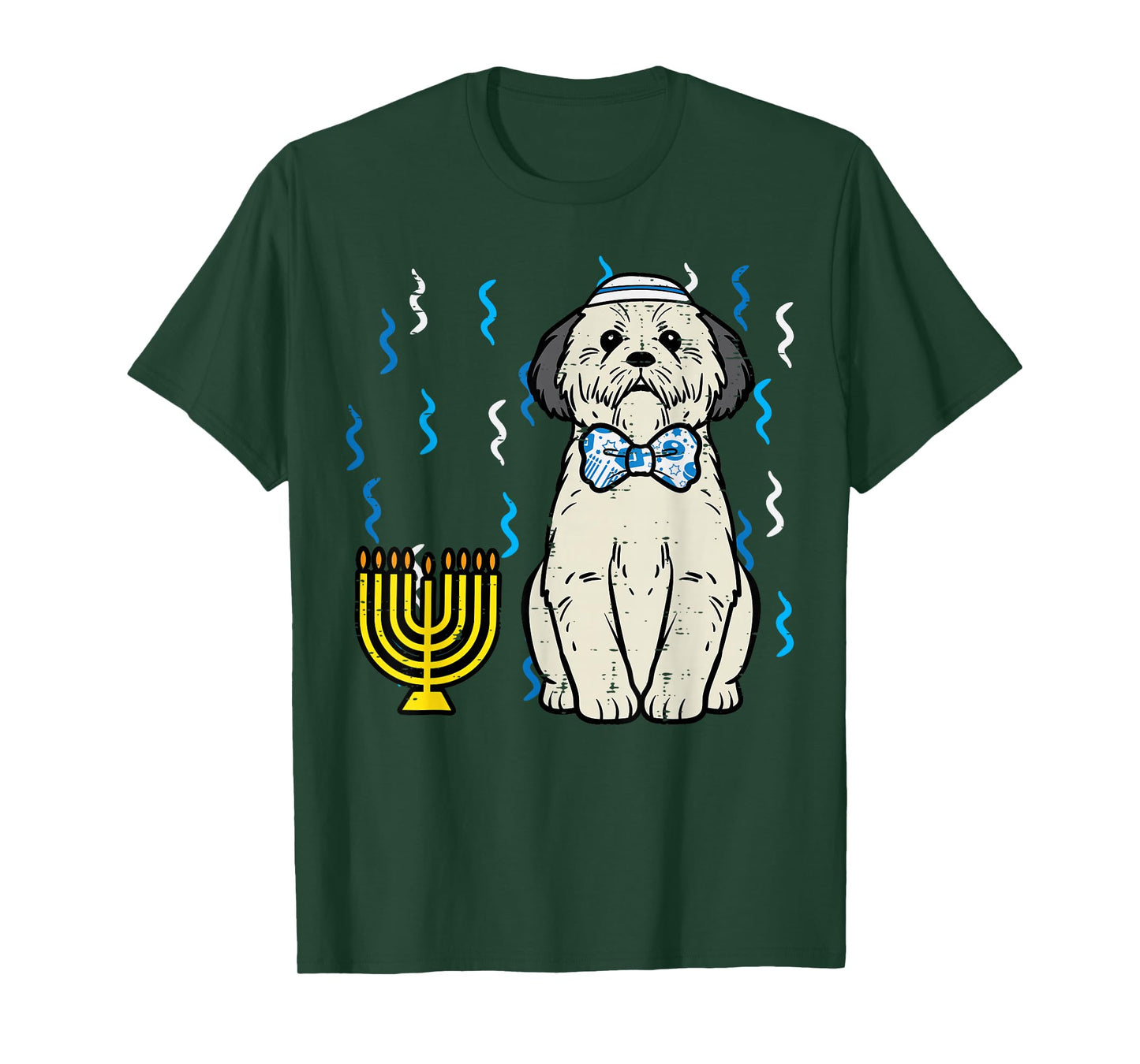 Hanukkah Dog Shih Tzu Chanukah Jewish Puppy Women Men Kids T-Shirt