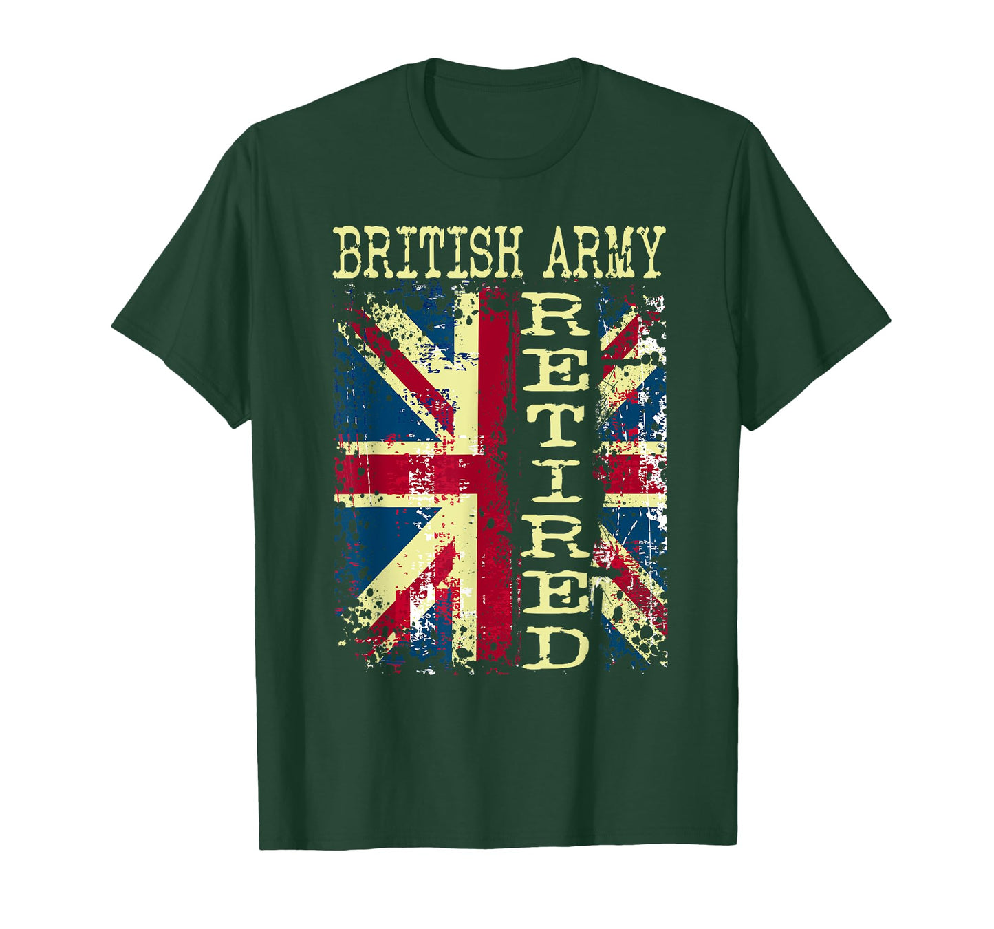Retired British Army | UK Flag Military Veteran T-Shirt T-Shirt