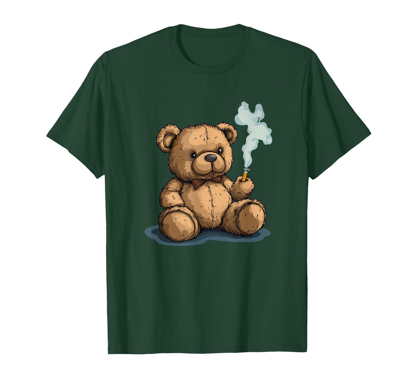 Silly Teddy Bear with Smoking Cigarette Costume T-Shirt