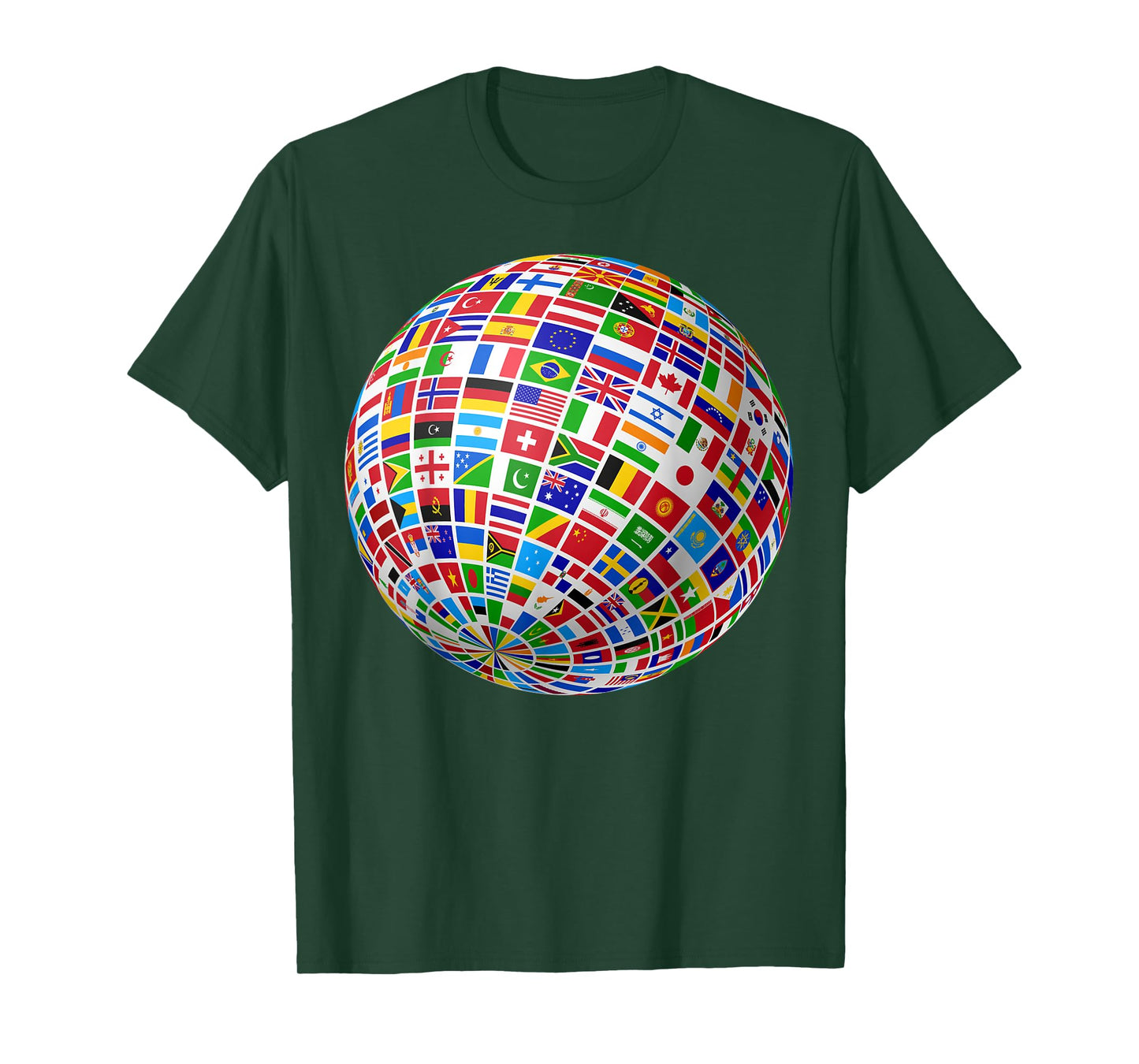 International World Flags T-shirt Flags World Map Tshirt T-Shirt