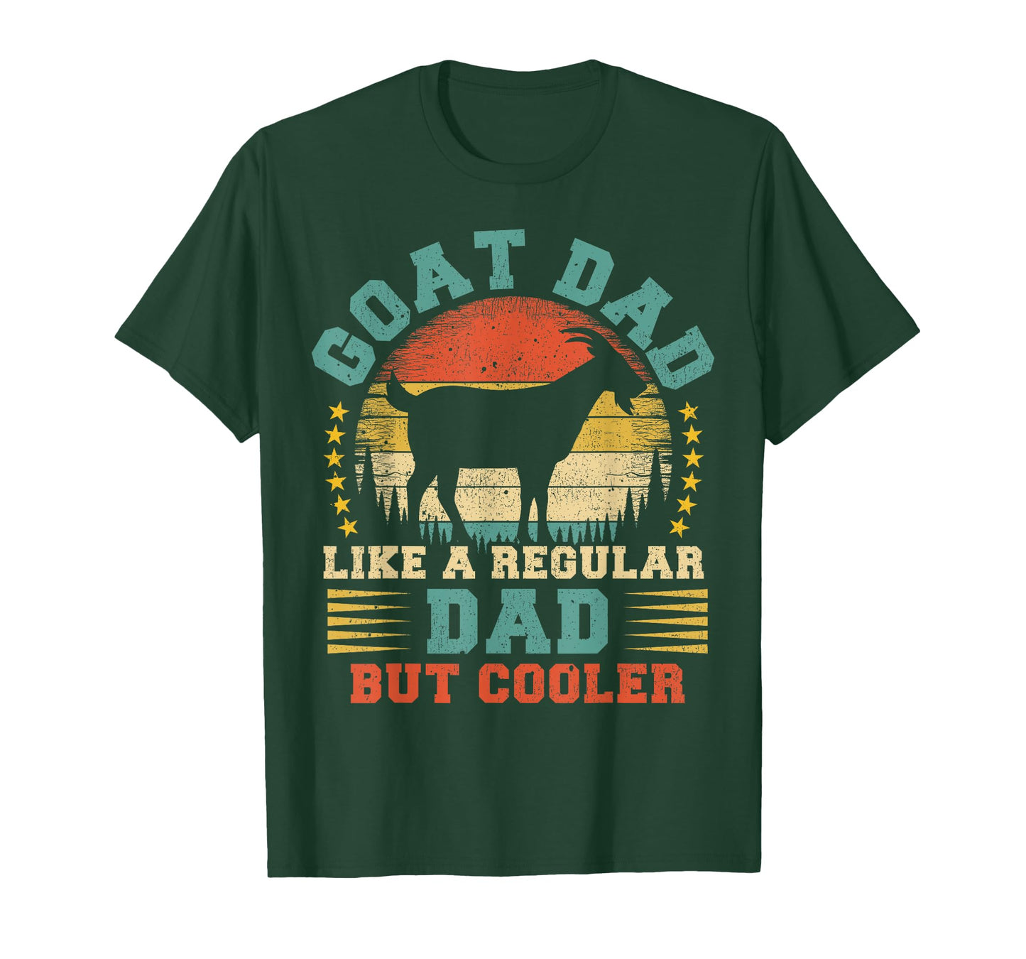 Vintage Goat Dad Like A Regular Dad Goat Father's Day T-Shirt