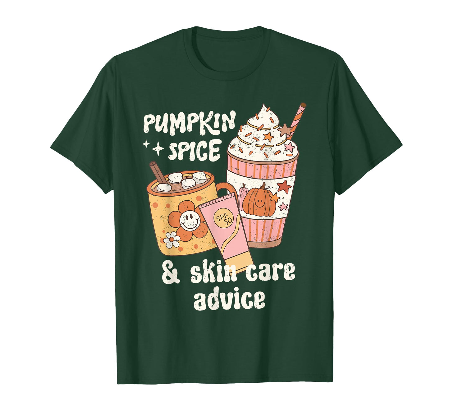 Pumpkin Spice Skincare Advice Dermatology Fall Thanksgiving T-Shirt