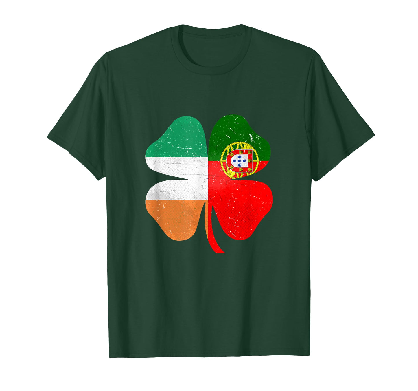 Portuguese Irish Shamrock Portugal Ireland Saint Patrick's Day T-Shirt