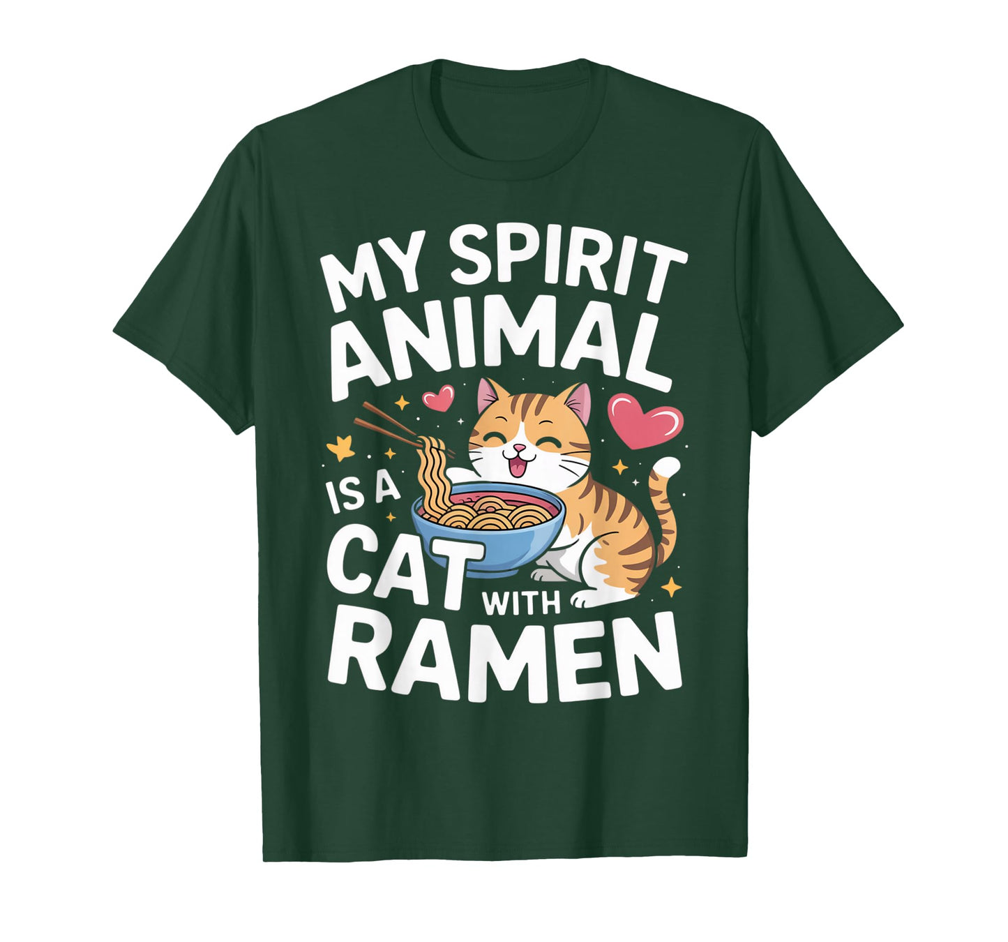 My Spirit Animal is A Cat with Ramen Kawaii Noodles T-Shirt
