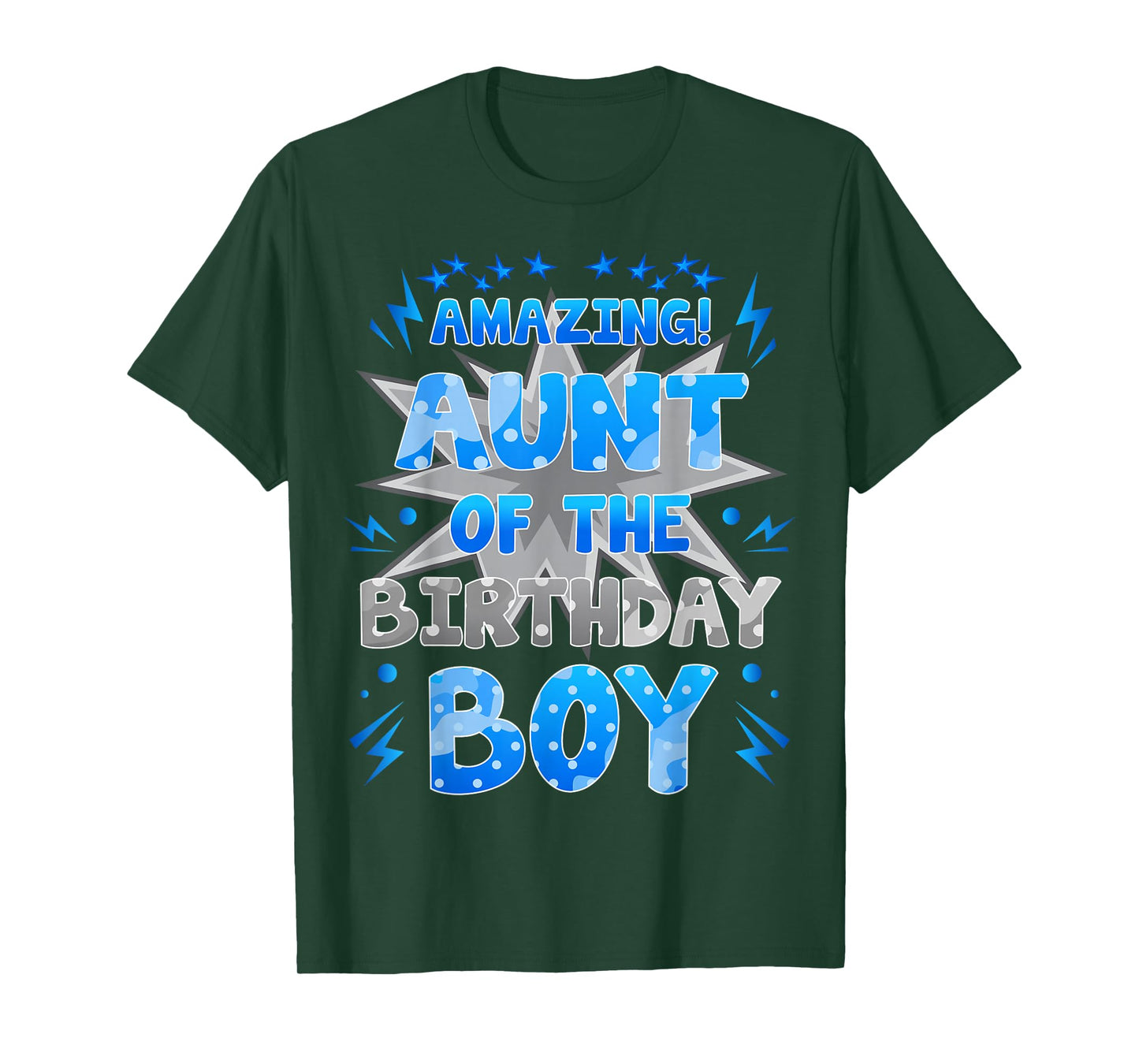 Amazing Aunt of The Birthday Boy Party Family Love T-Shirt