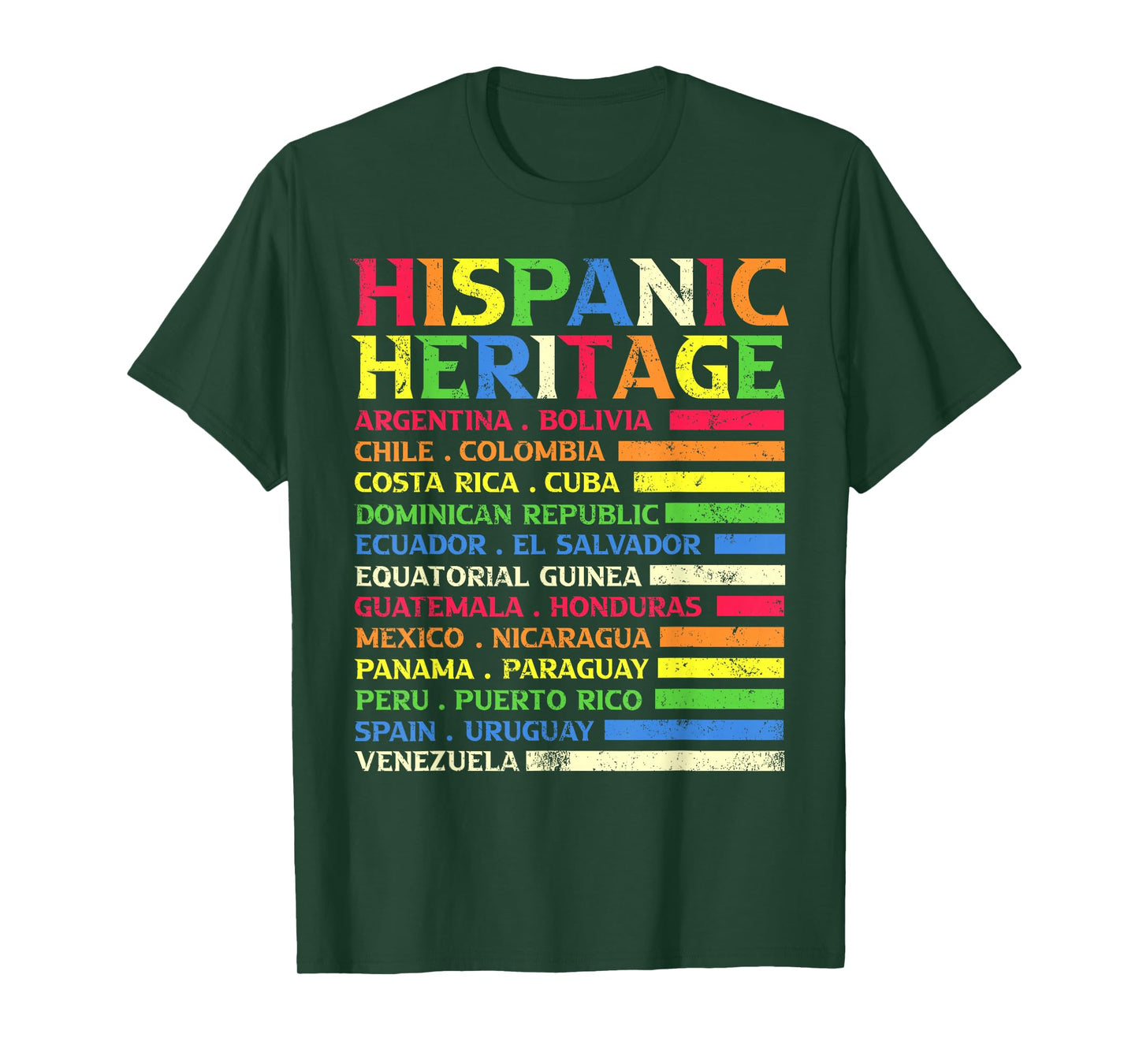 National Latino Countries Flag Hispanic Heritage Month 2024 T-Shirt